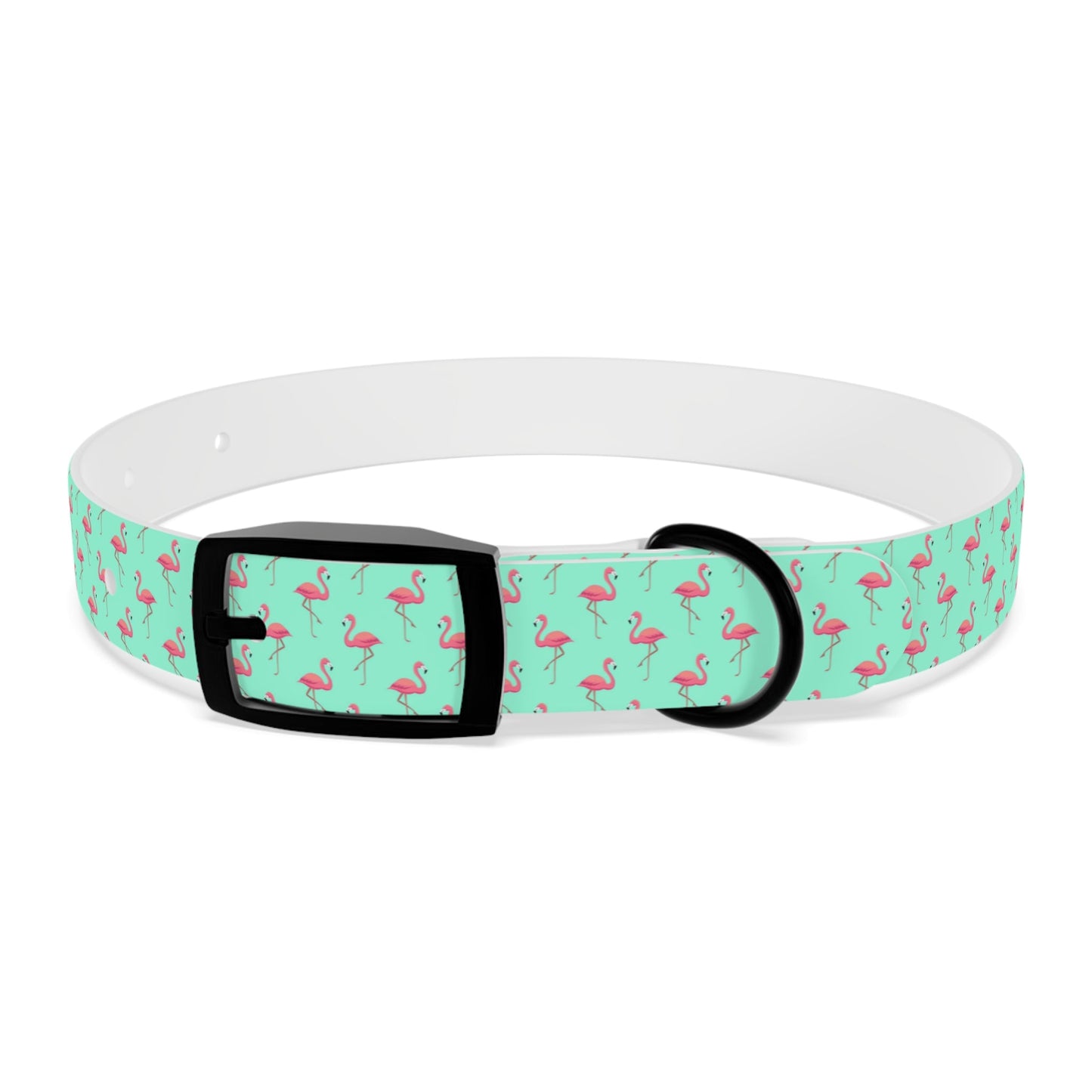 Flamingo Pattern Dog Collar, Stylish Pet Accessory, Summer Dog Gear, Perfect Gift for Dog Lovers, Adjustable Pet Collar, Tropical Dog Printify