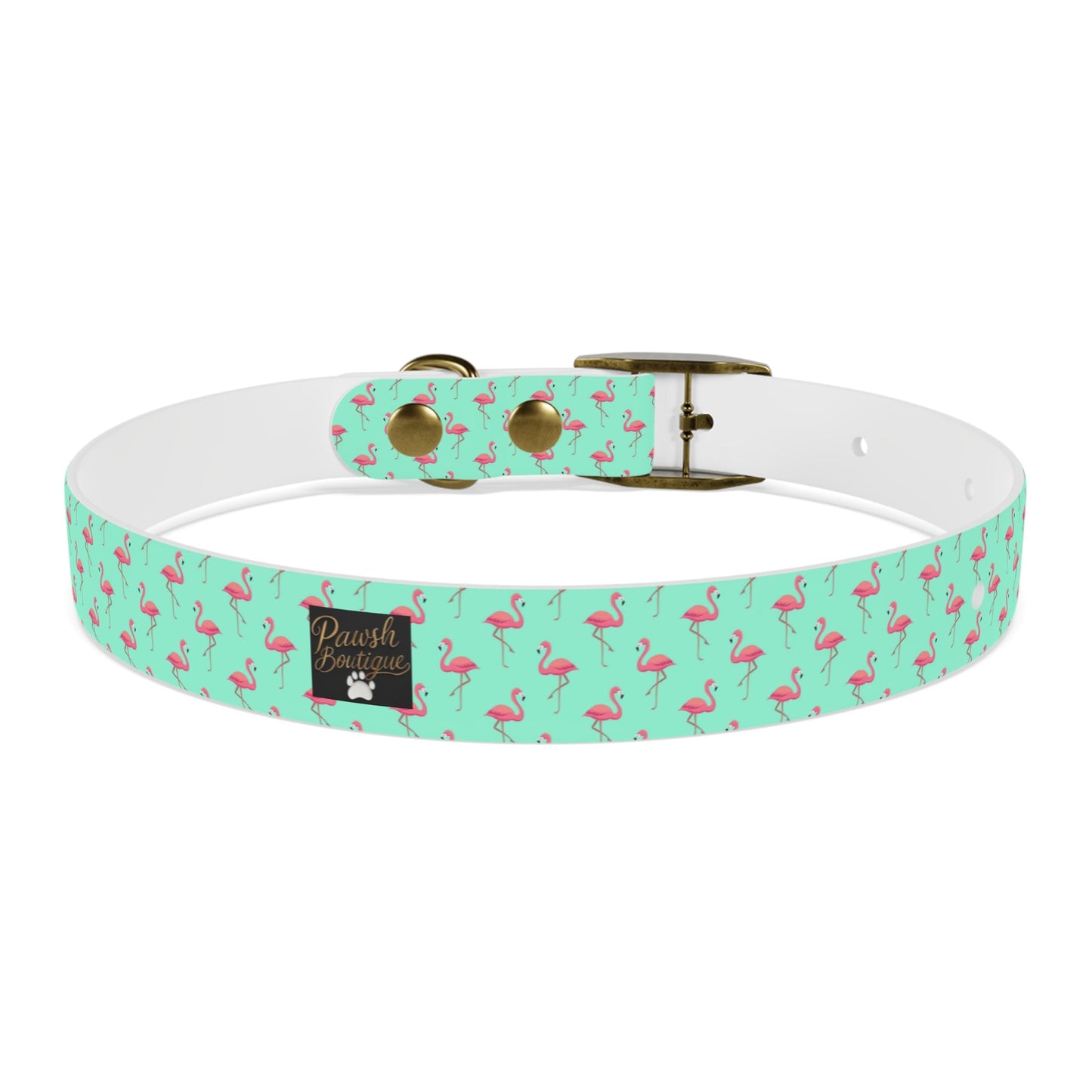 Flamingo Pattern Dog Collar, Stylish Pet Accessory, Summer Dog Gear, Perfect Gift for Dog Lovers, Adjustable Pet Collar, Tropical Dog Printify