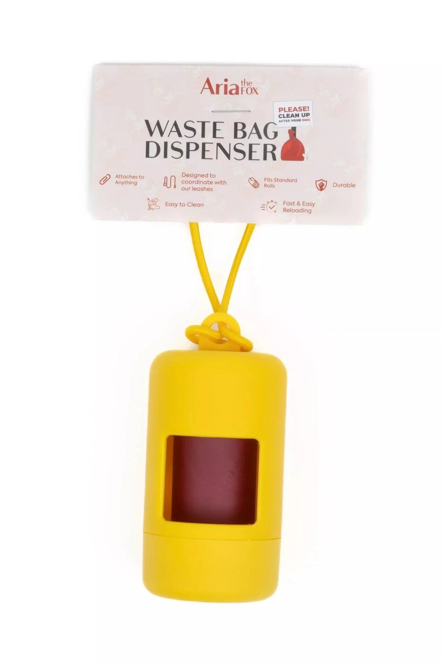 Sun-kissed Yellow Waste Bag Dispenser Aria the Fox