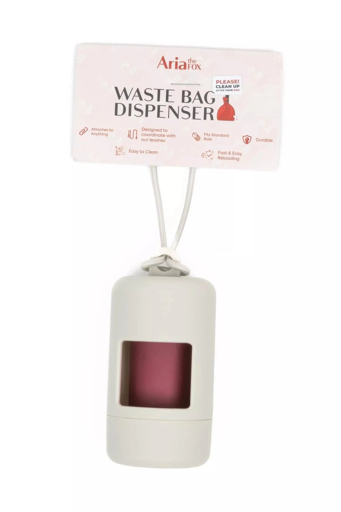 Cloud White Waste Bag Dispenser Aria the Fox
