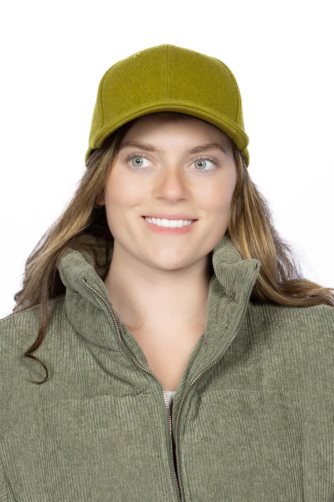 Mossy Pine Wool Baseball Cap Aria the Fox