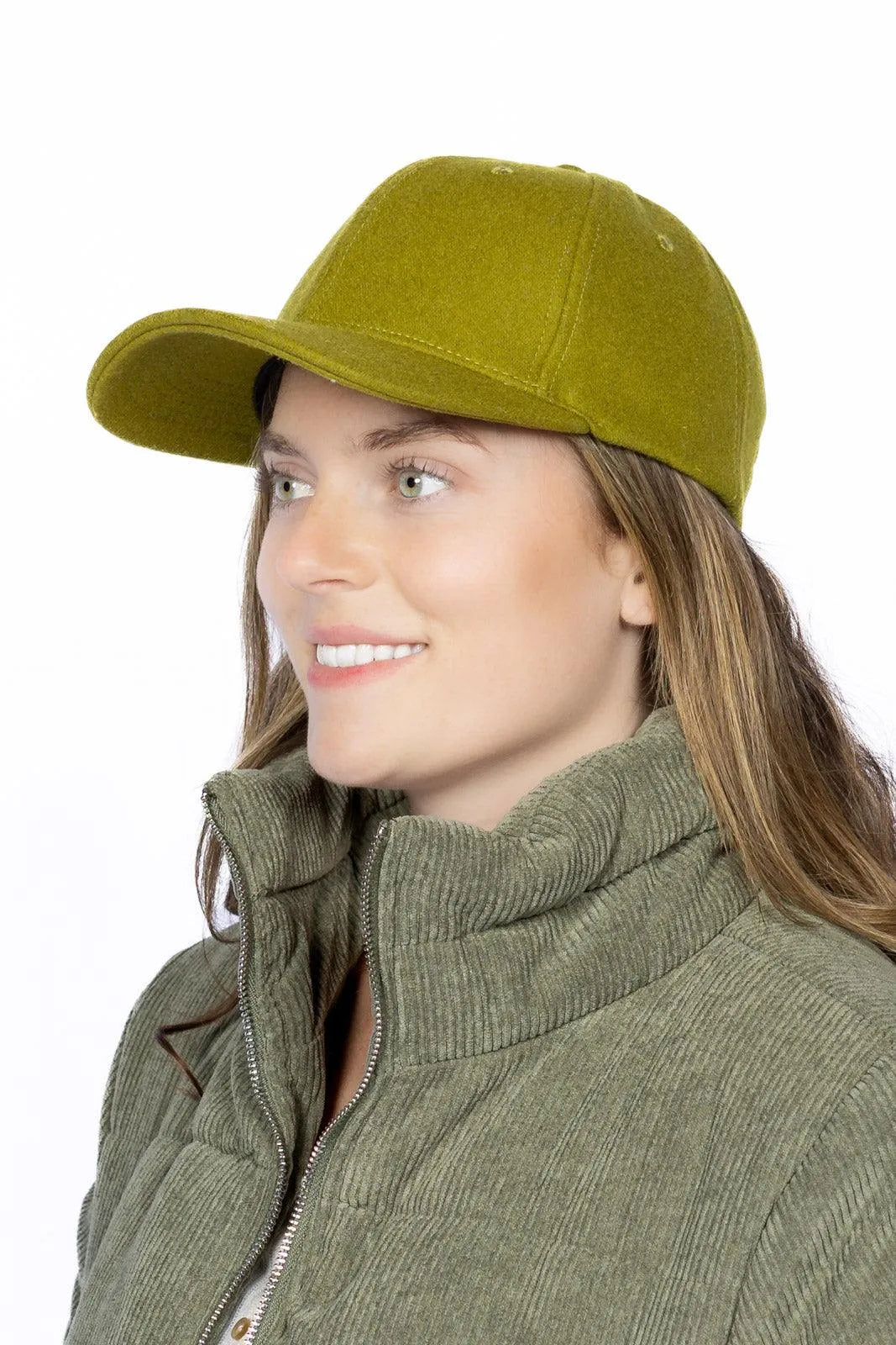 Mossy Pine Wool Baseball Cap Aria the Fox