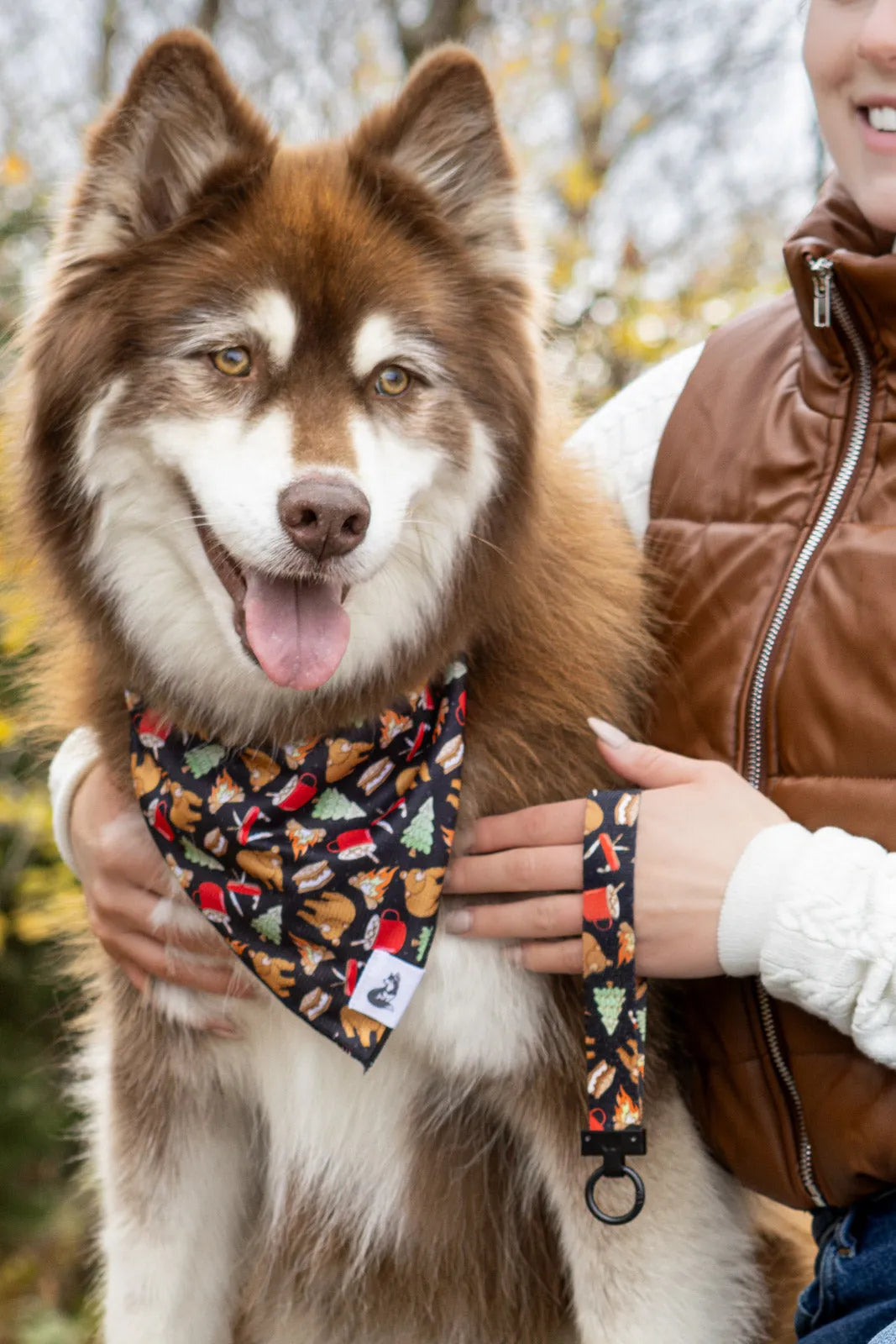 Woodland Tales Dog Bandana & Matching Keychain Aria the Fox