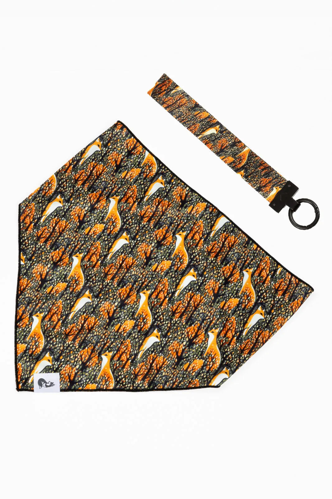 Foxes in Fall Dog Bandana & Matching Keychain Aria the Fox