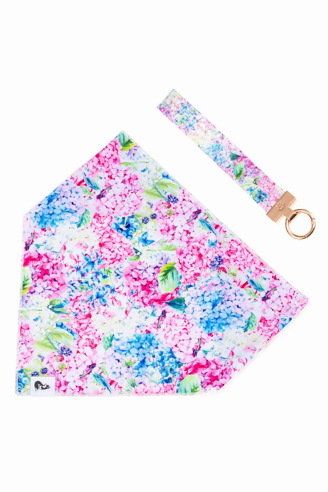 Hydrangea Haven Dog Bandana & Matching Keychain Aria the Fox