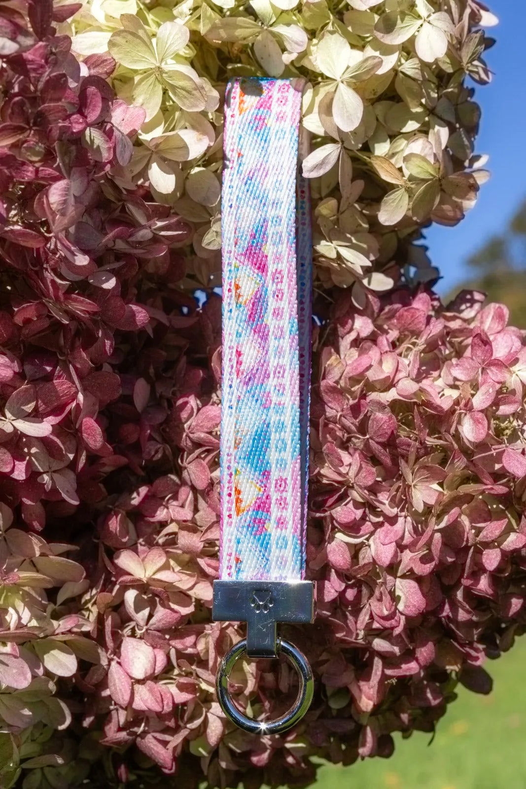 Pink and Blue Tribal Dog Bandana & Matching Keychain Aria the Fox