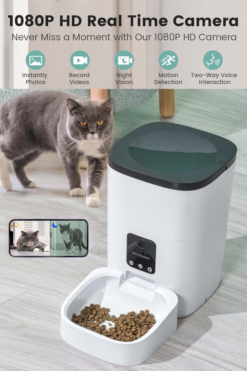 6L Automatic Pet Feeder with Camera&Wifi MJ's Pet Closet