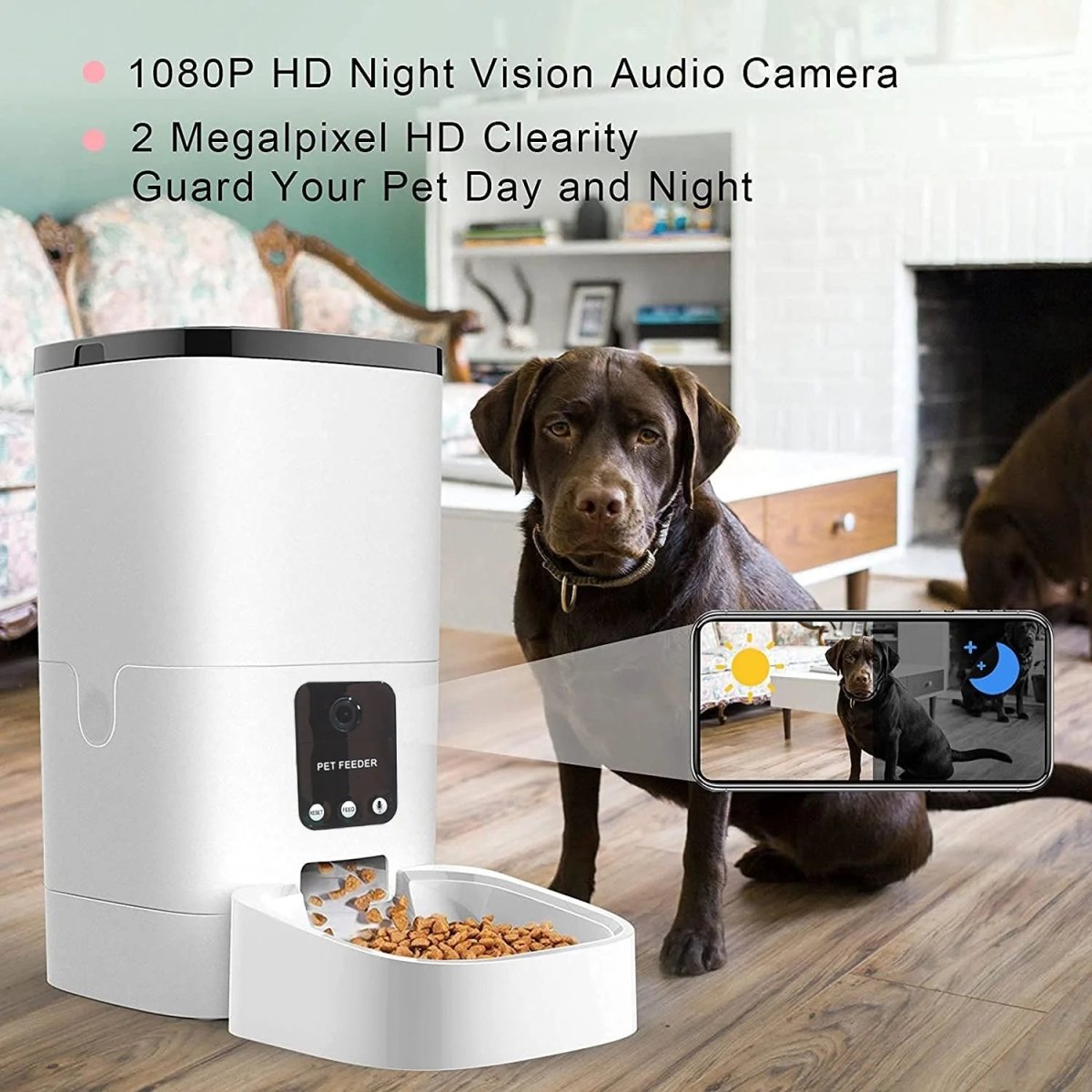 6L Automatic Pet Feeder with Camera&Wifi MJ's Pet Closet