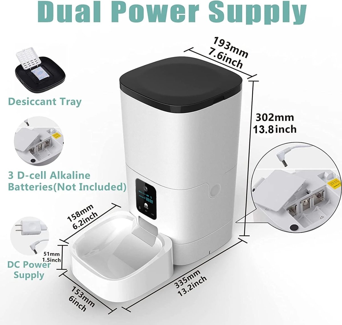 6L Automatic Pet Feeder with Camera&Wifi MJ's Pet Closet