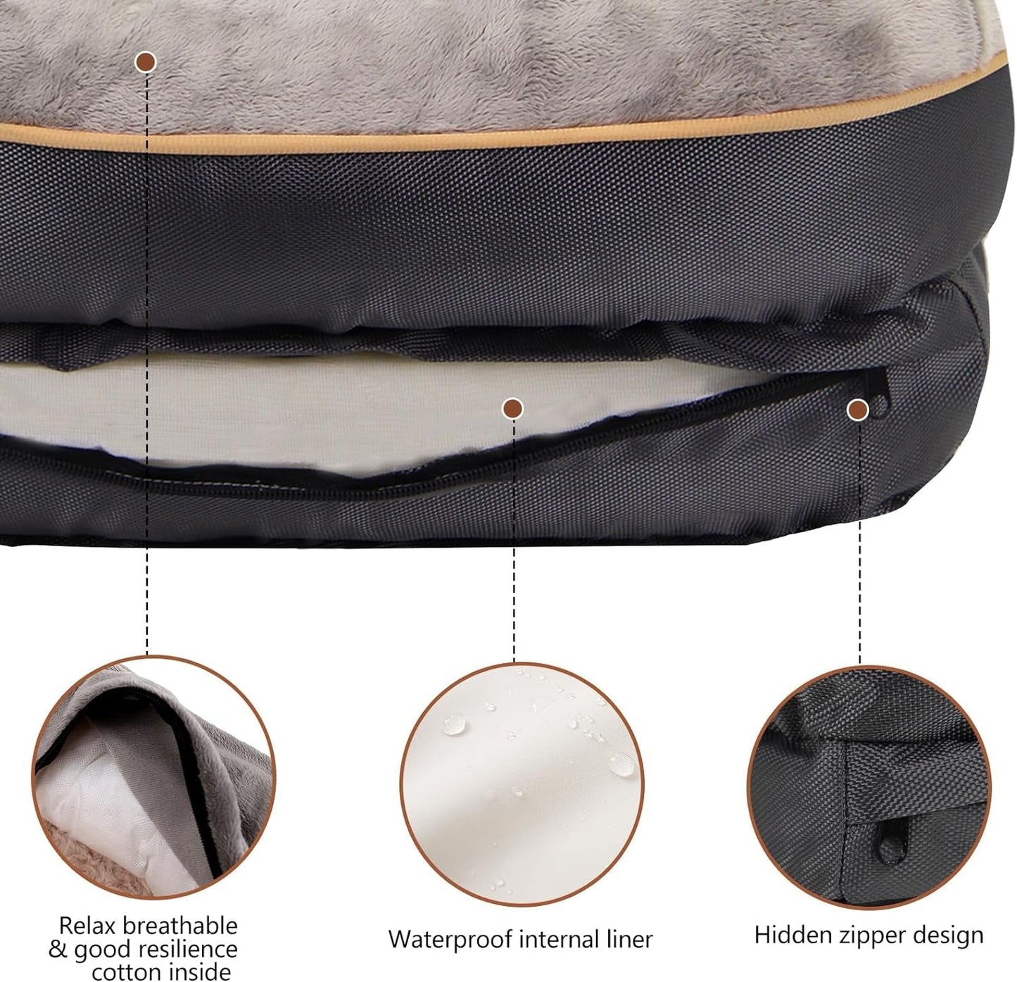 Large Memory Foam Dog Bed MJ's Pet Closet