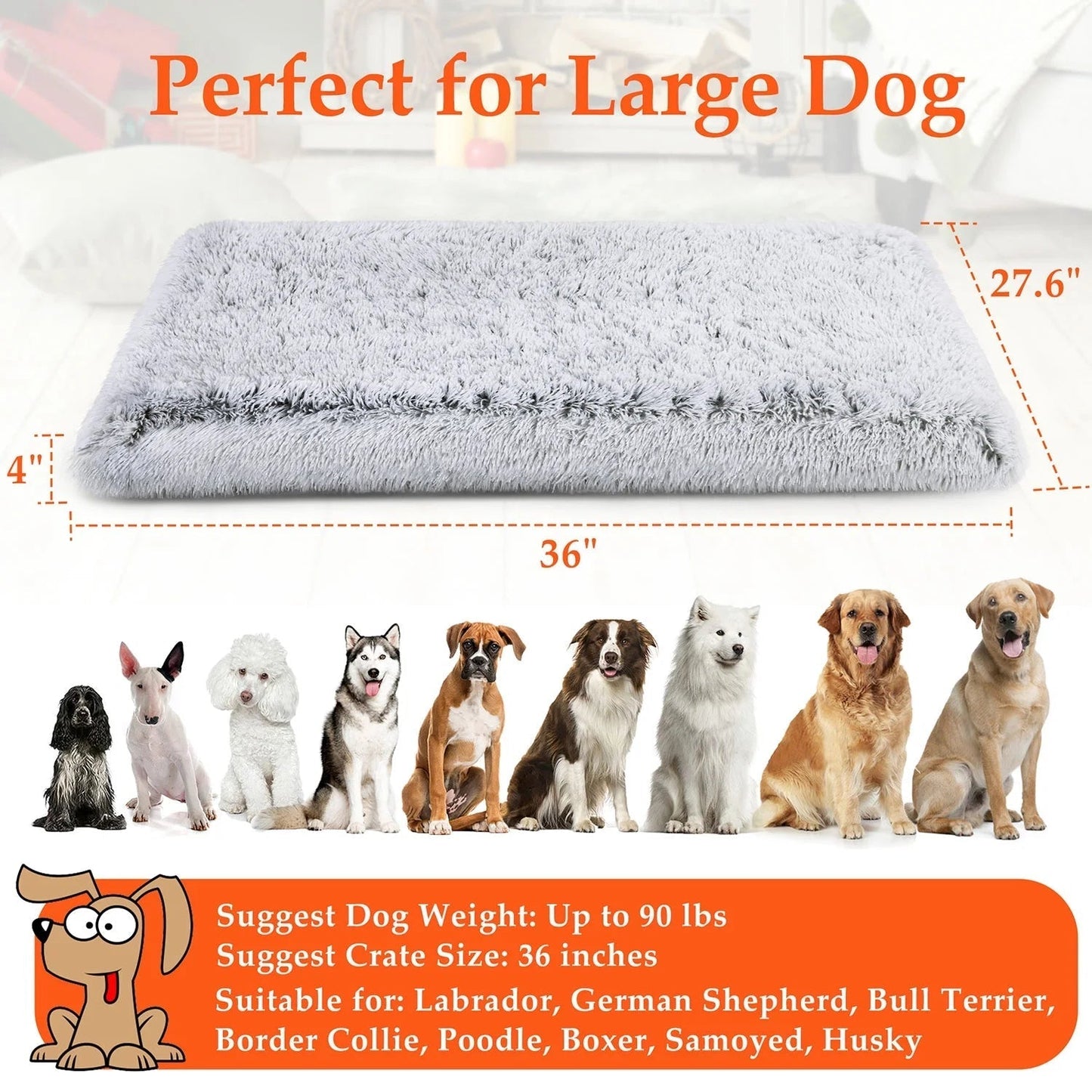 Dog gray Bed for Large furry friend MJ's Pet Closet