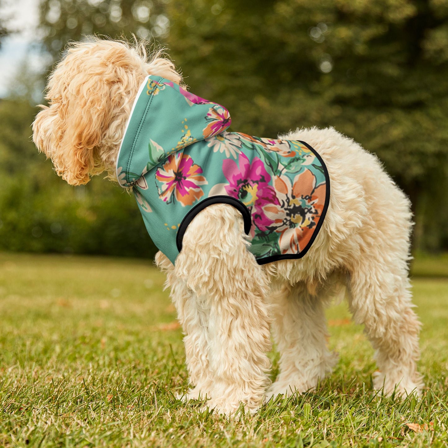Floral Pet Hoodie Printify