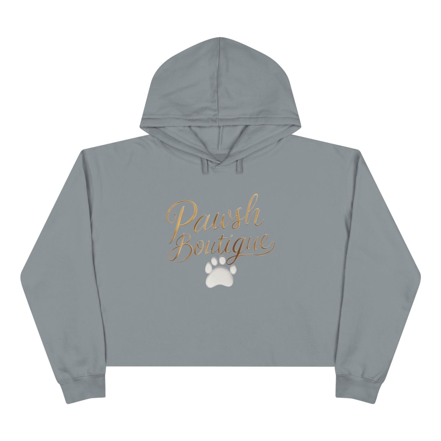 Cute Pawsh Dog Lover Crop Hoodie Printify