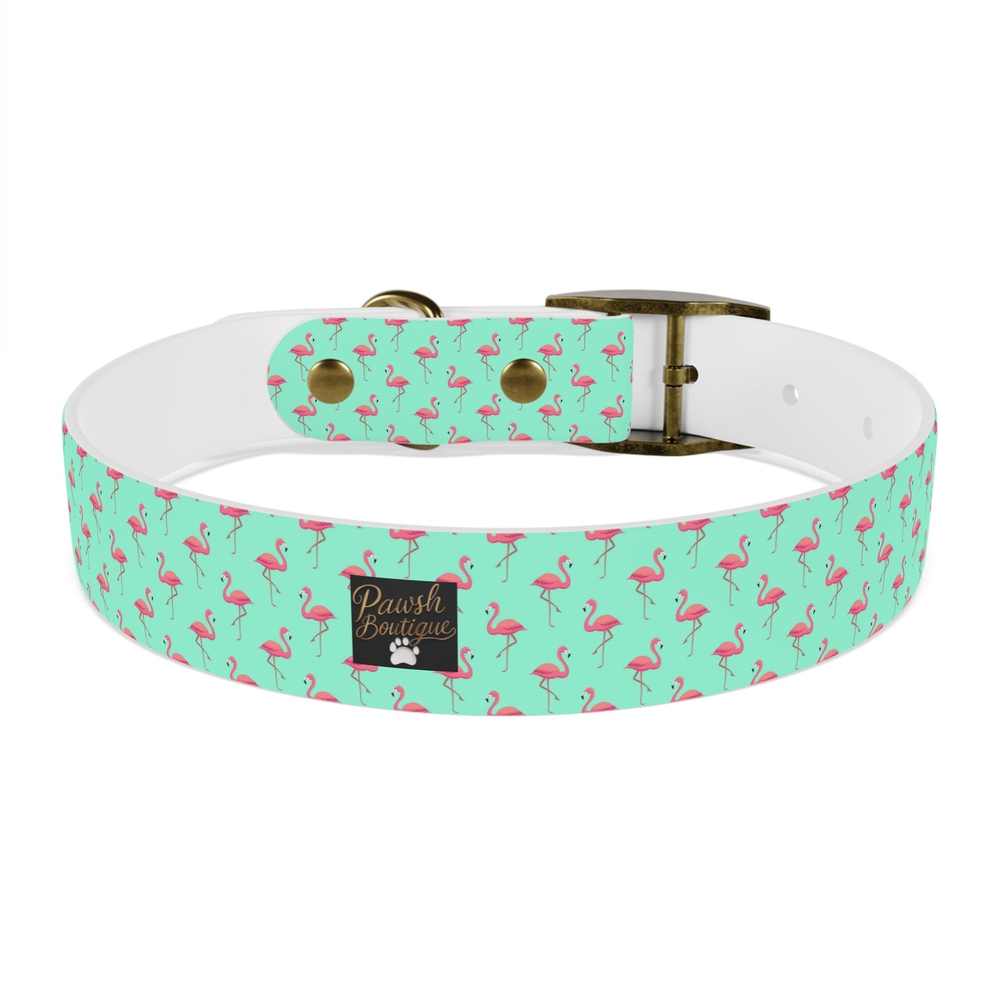 Flamingo Pattern Dog Collar, Stylish Pet Accessory, Summer Dog Gear, Perfect Gift for Dog Lovers, Adjustable Pet Collar, Tropical Dog Printify