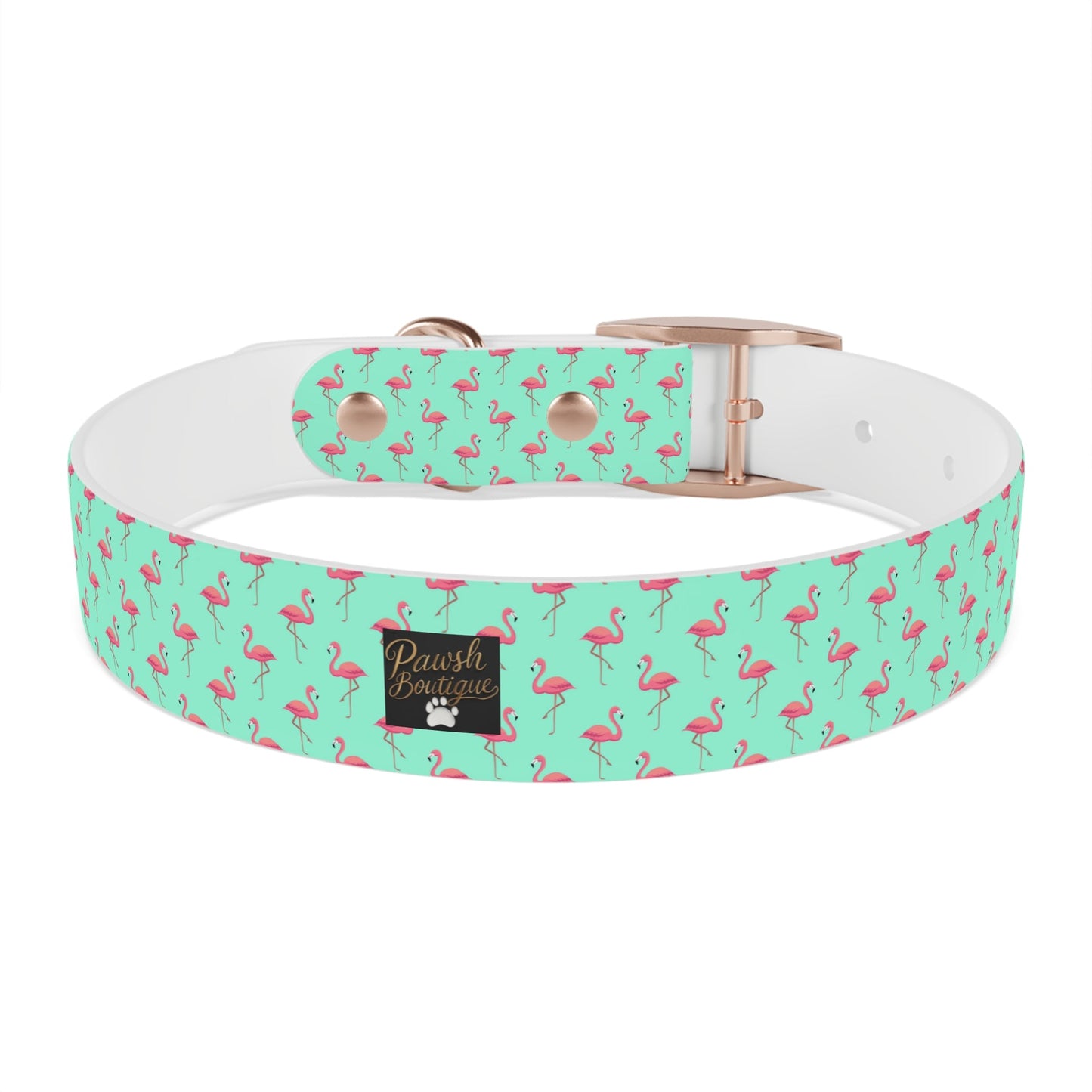 Flamingo Pattern Dog Collar, Stylish Pet Accessory, Summer Dog Gear, Perfect Gift for Dog Lovers, Adjustable Pet Collar, Tropical Dog Printify