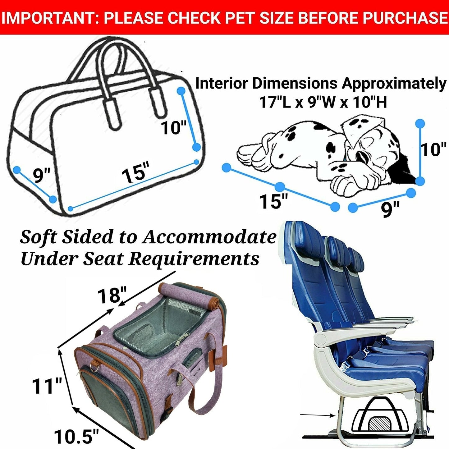 Mr. Peanut's Gold Series Standard Size Airline Compliant Pet Carrier Mr. Peanut's Pet Carriers