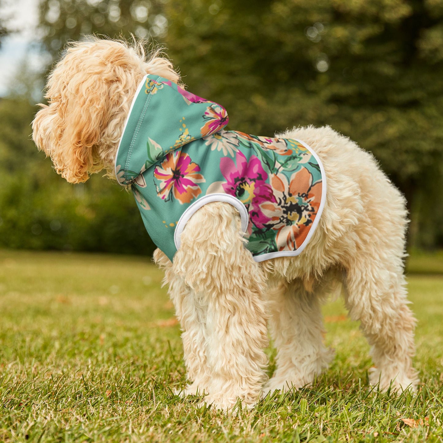 Floral Pet Hoodie Printify