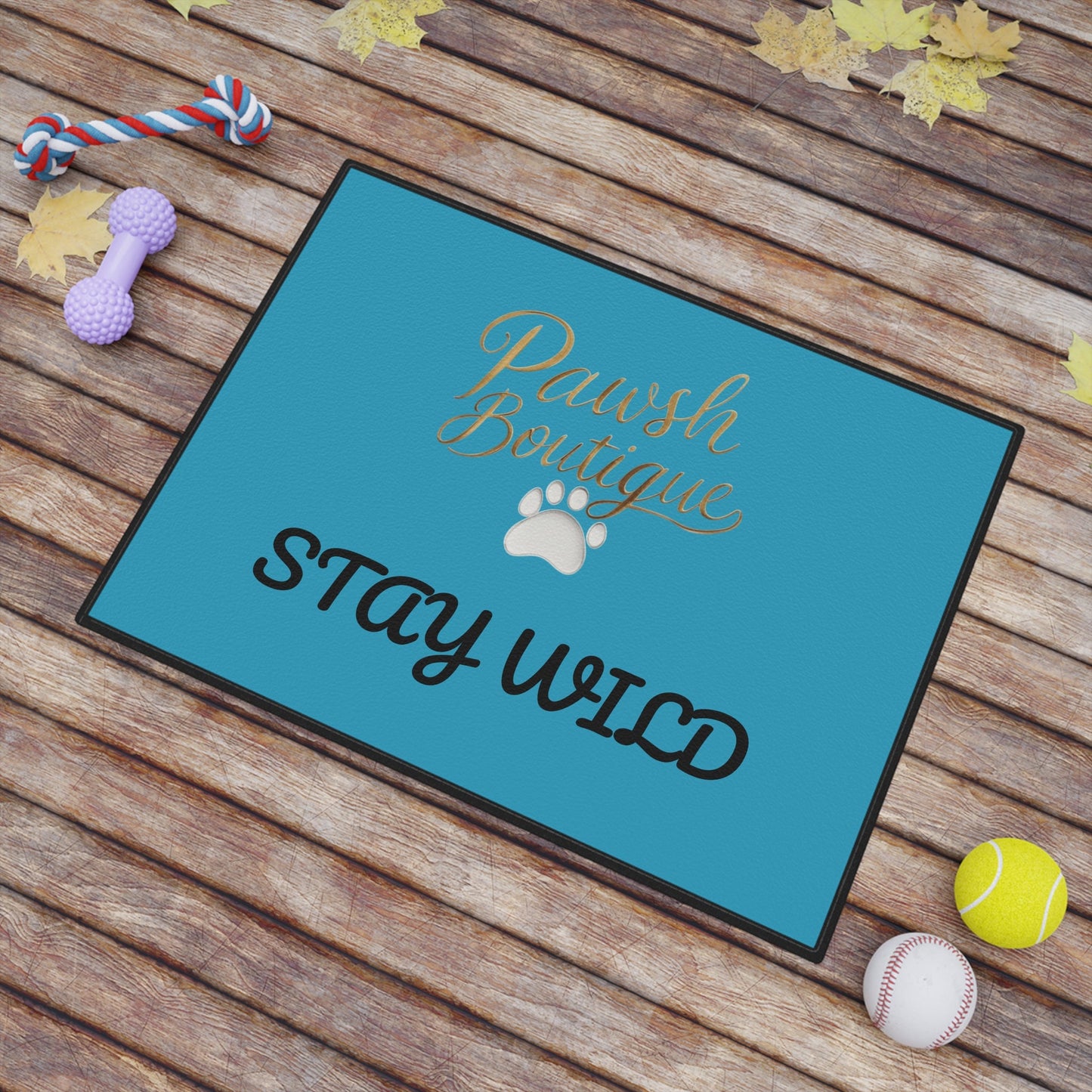 Pawsh Stay Wild Dog Mat - Durable Pet Mat 18" x 24" Printify