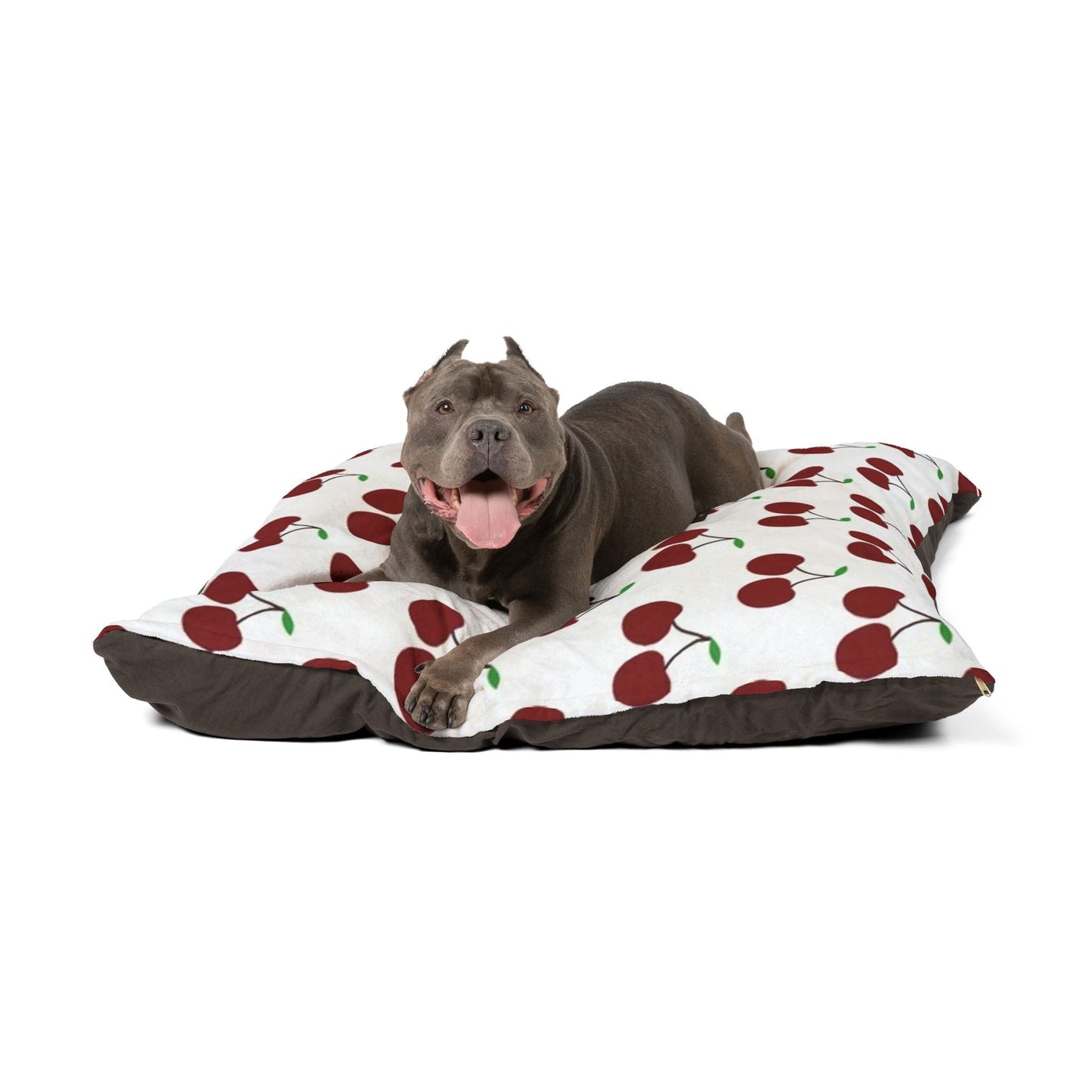 Cherry Print Pawsh Bed Printify