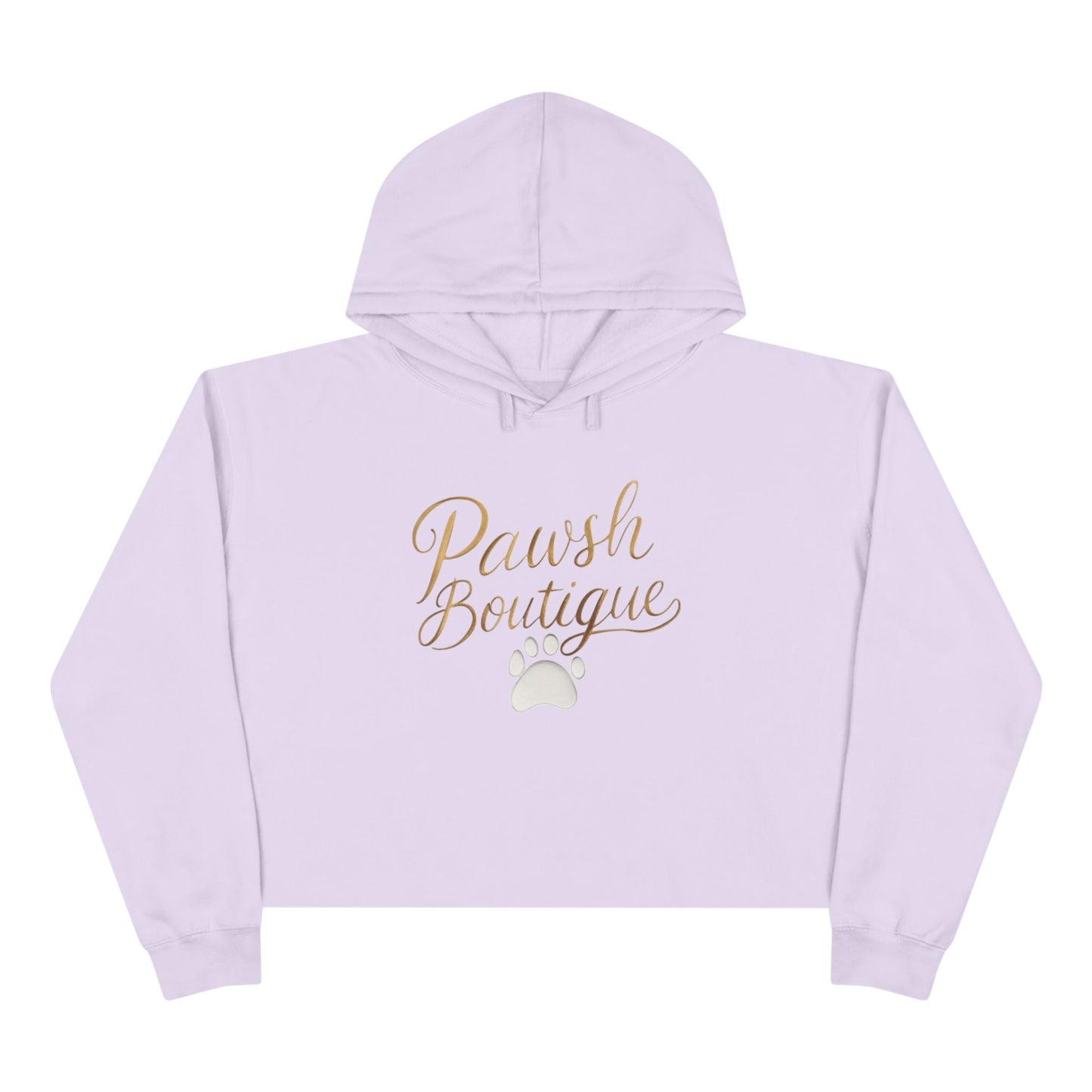 Cute Pawsh Dog Lover Crop Hoodie Printify