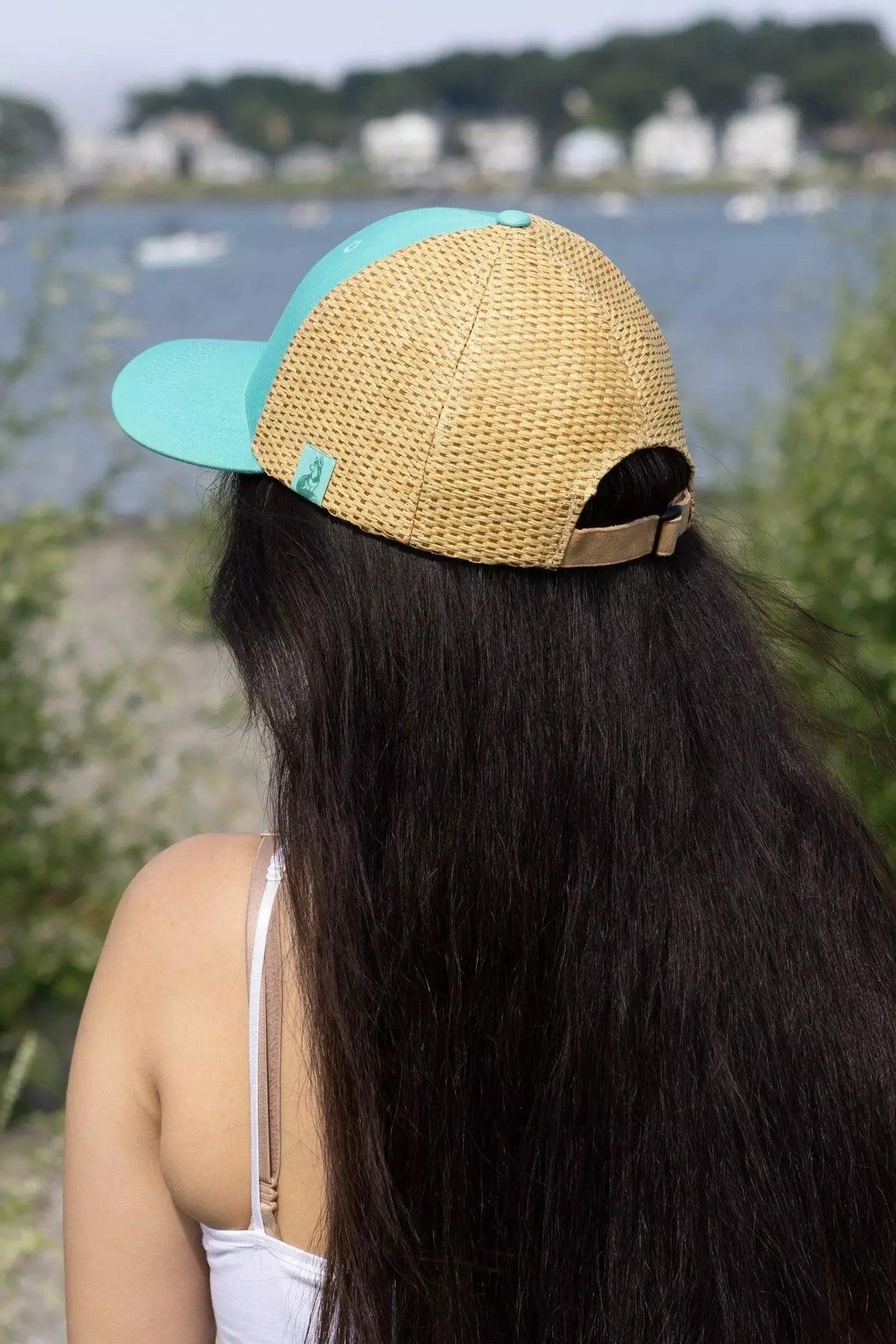 Island Vibes Baseball Cap with Raffia Aria the Fox