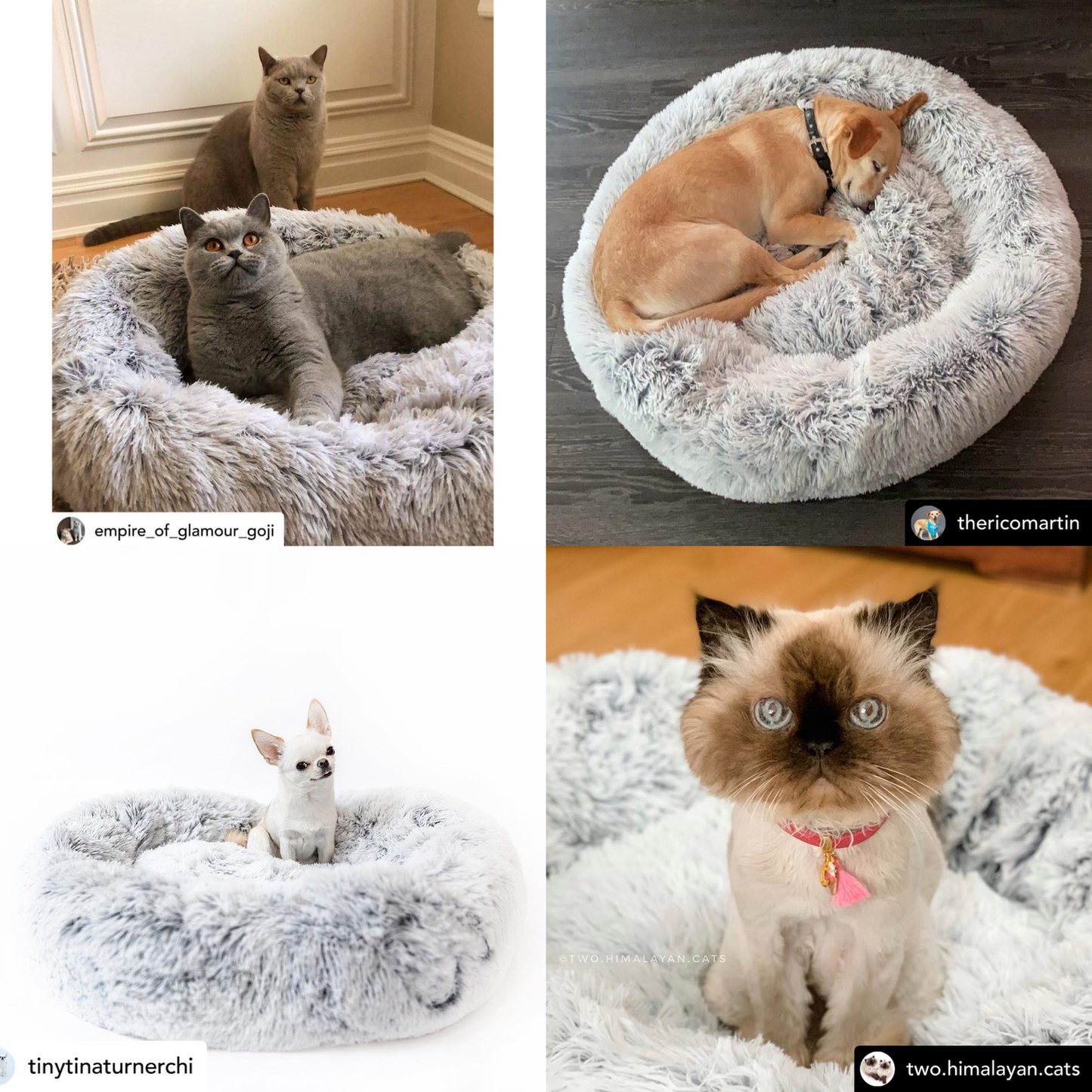 Mr. Peanut's 28" OrthoPlush® Pet Bed - Snowflake White Two Tone Mr. Peanut's Pet Carriers