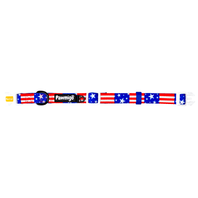 Red, White, & Bark Classic Collar Pawmigo