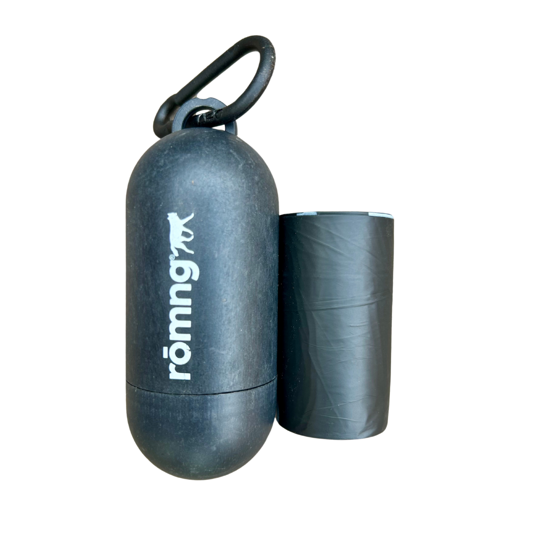 Bamboo Poop Bag Dispenser w/ 1 Compostable roll rōmng