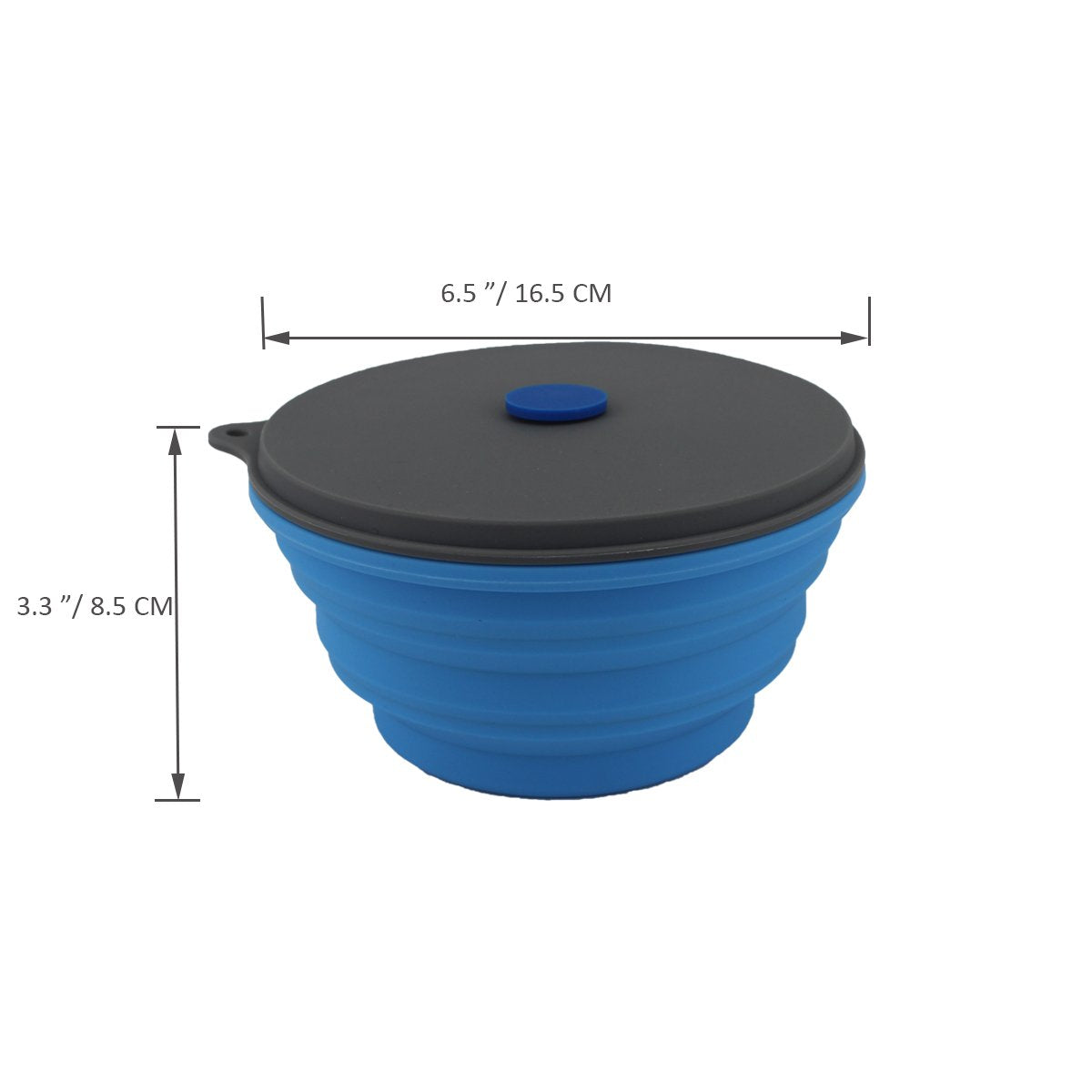 Mr. Peanut's 30oz Collapsible Silicone Camping Bowl with Lid & Foldable Fork Mr. Peanut's Pet Carriers