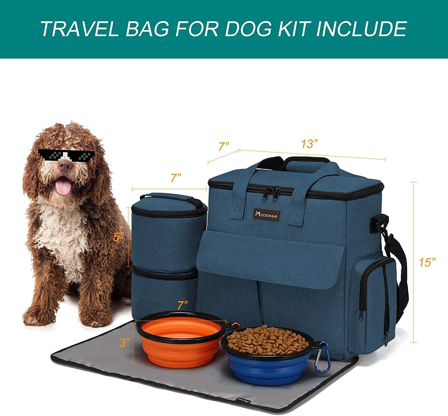 Weekend Pet Travel Set for Dog and Cat MJ's Pet Closet