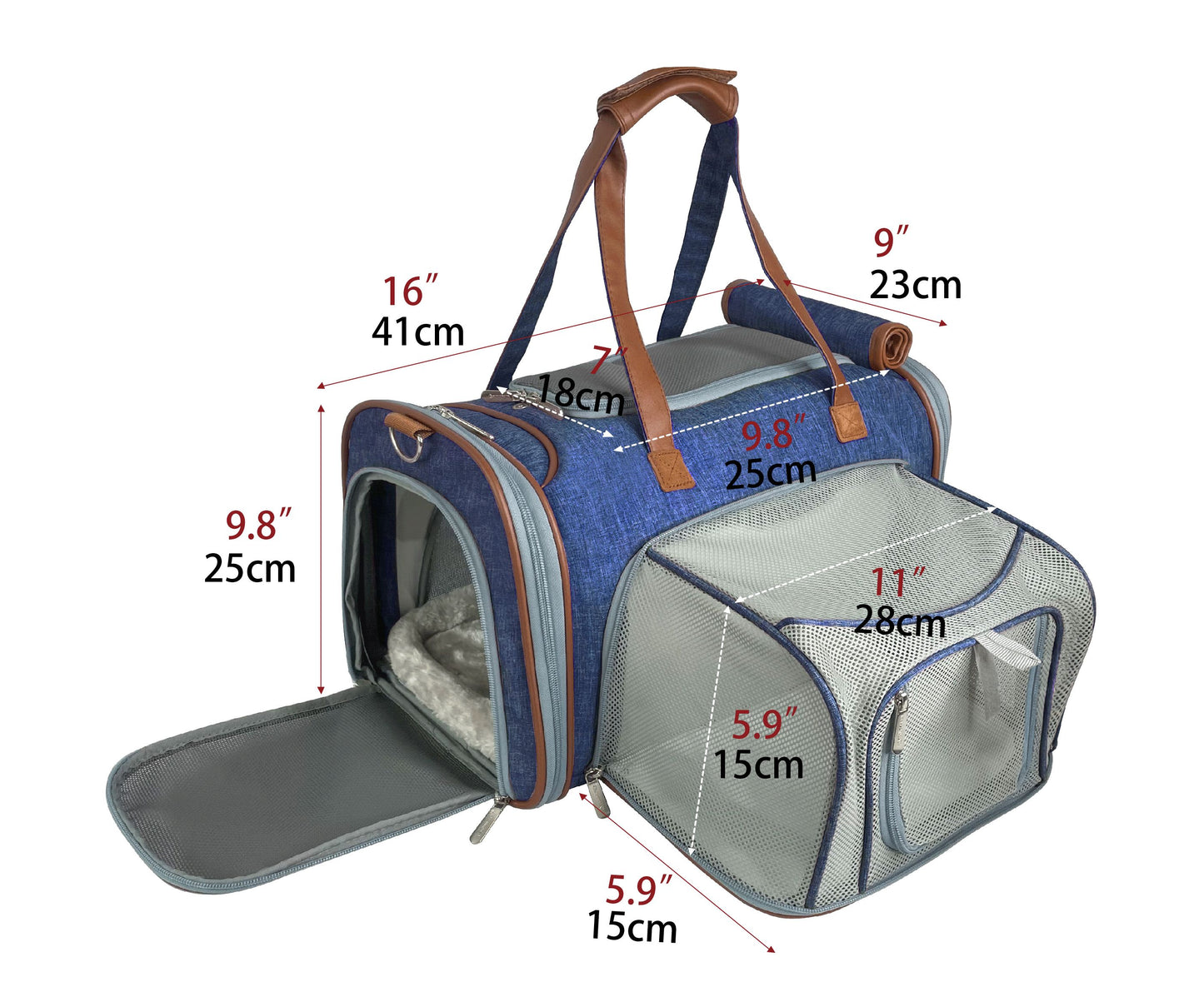 Mr. Peanut's Gold Series Mini Size Airline Compliant Expandable Pet Carrier Mr. Peanut's Pet Carriers