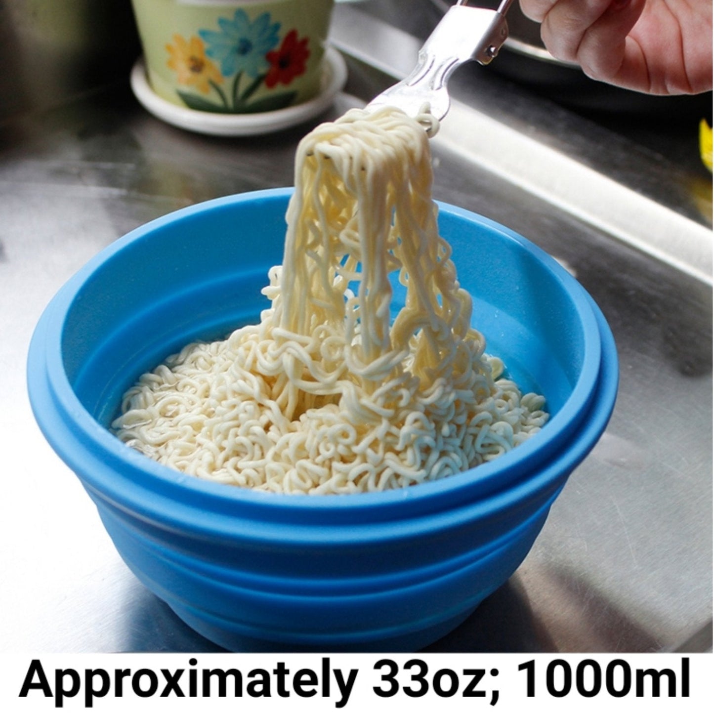 Mr. Peanut's 30oz Collapsible Silicone Camping Bowl with Lid & Foldable Fork Mr. Peanut's Pet Carriers