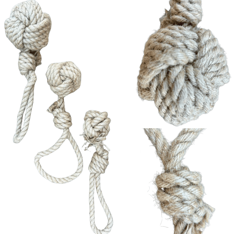 hemp rope dog tug toy rōmng