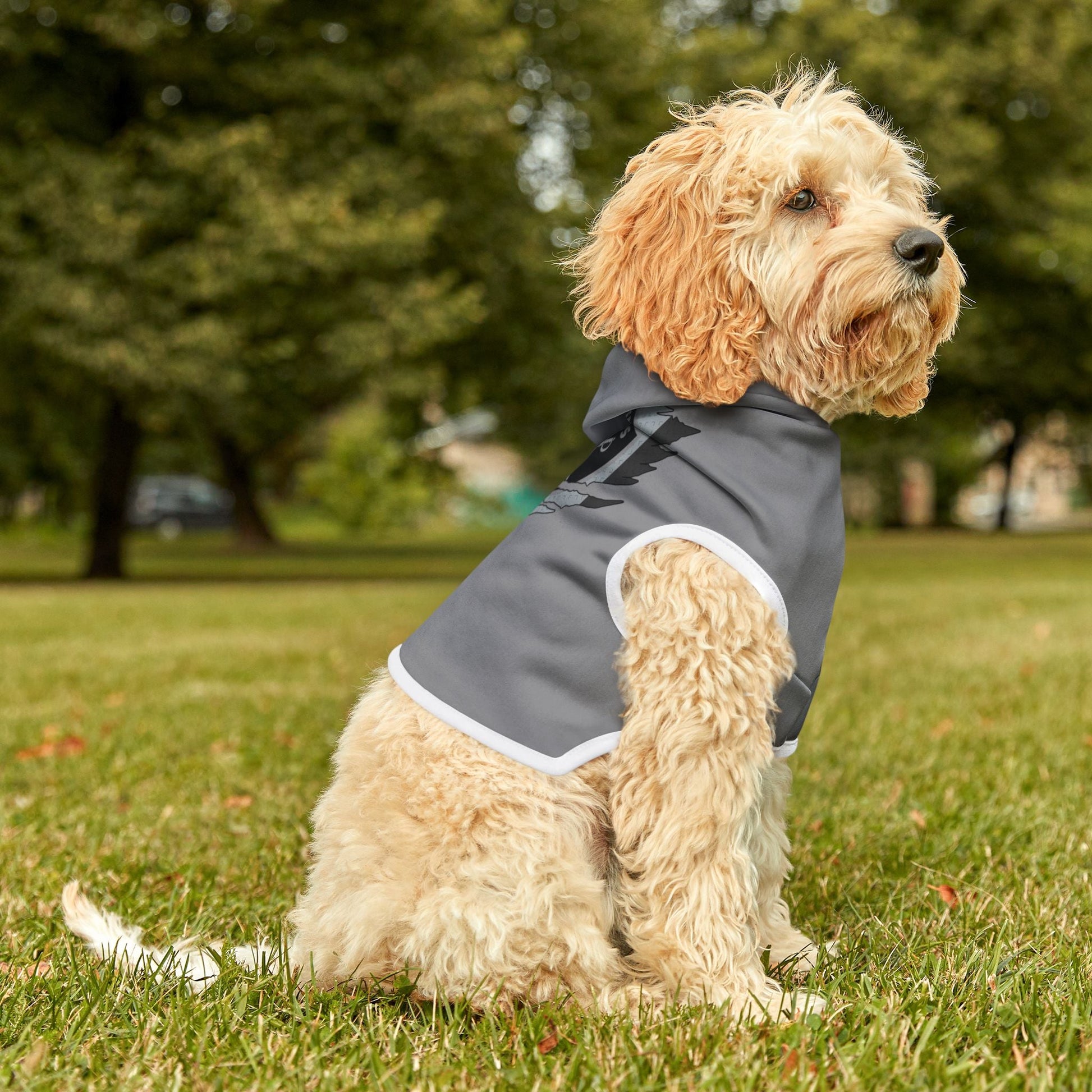 Raiders Pet Hoodie with Raiders Design, Perfect for Dog Lovers, Cozy Canine Apparel, Team Spirit Wear, Pet Fashion Statement Printify