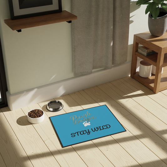 Pawsh Stay Wild Dog Mat - Durable Pet Mat 18" x 24" Printify