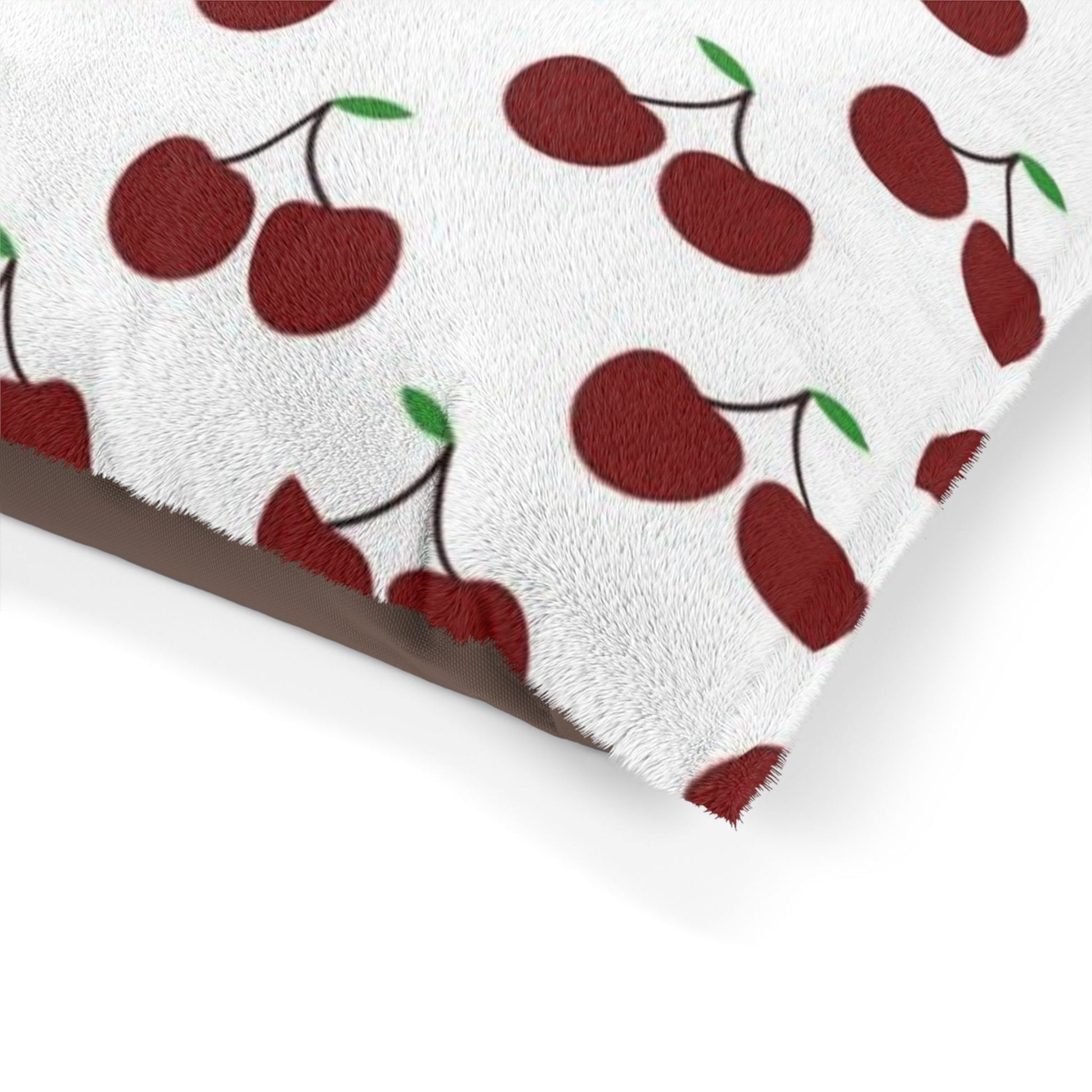 Cherry Print Pawsh Bed Printify