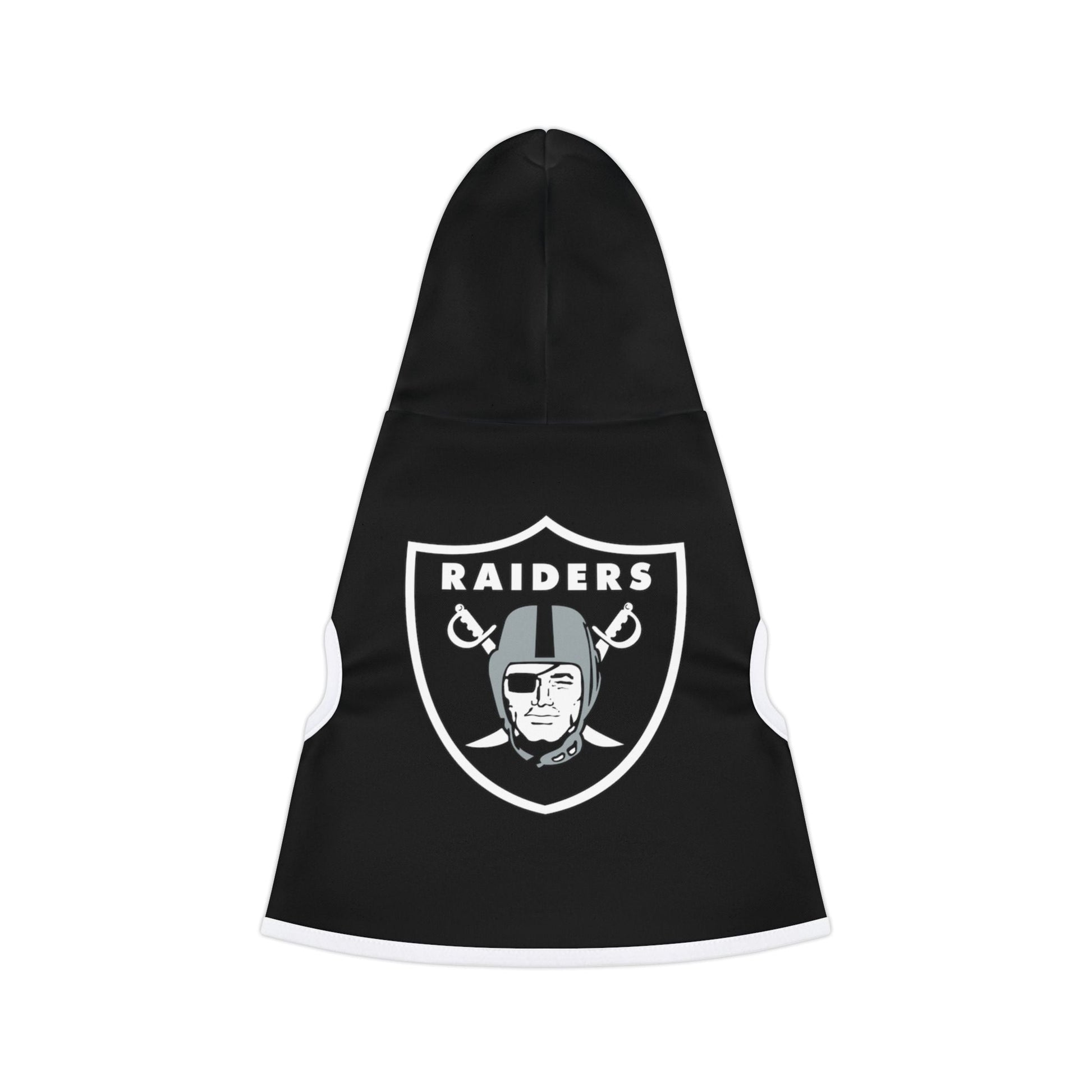 Raiders Pet Hoodie for Sports Fans, Cozy Pet Apparel, Dog & Cat Wear, NFL Team Merchandise, Perfect for Game Days Printify