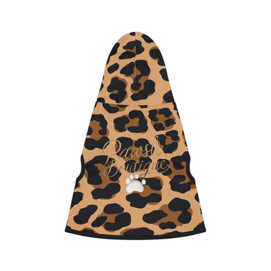 Stylish Leopard Print Pet Hoodie | Cozy Dog Jacket Printify