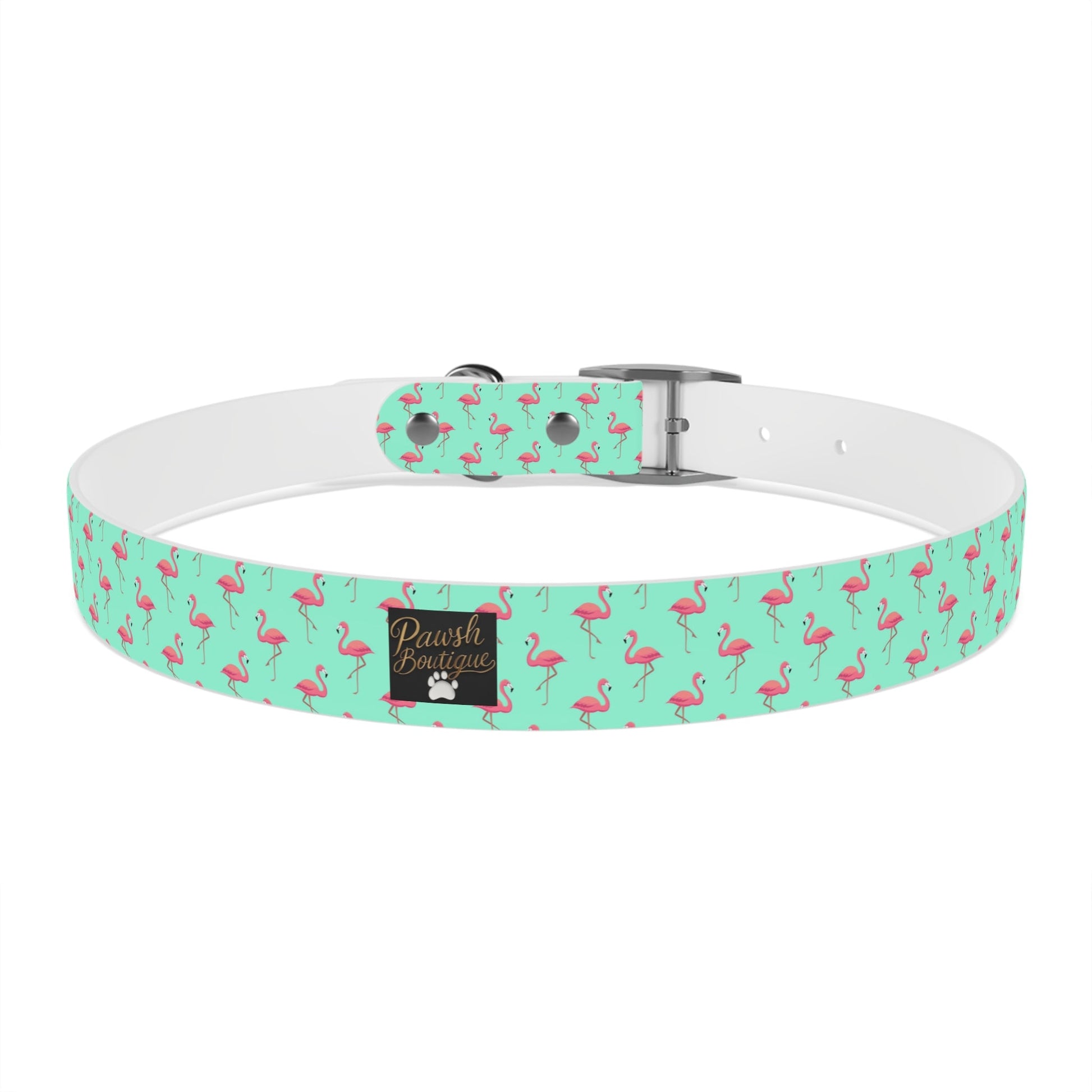 Flamingo Pattern Dog Collar, Stylish Pet Accessory, Summer Dog Gear, Perfect Gift for Dog Lovers, Adjustable Pet Collar, Tropical Dog Printify