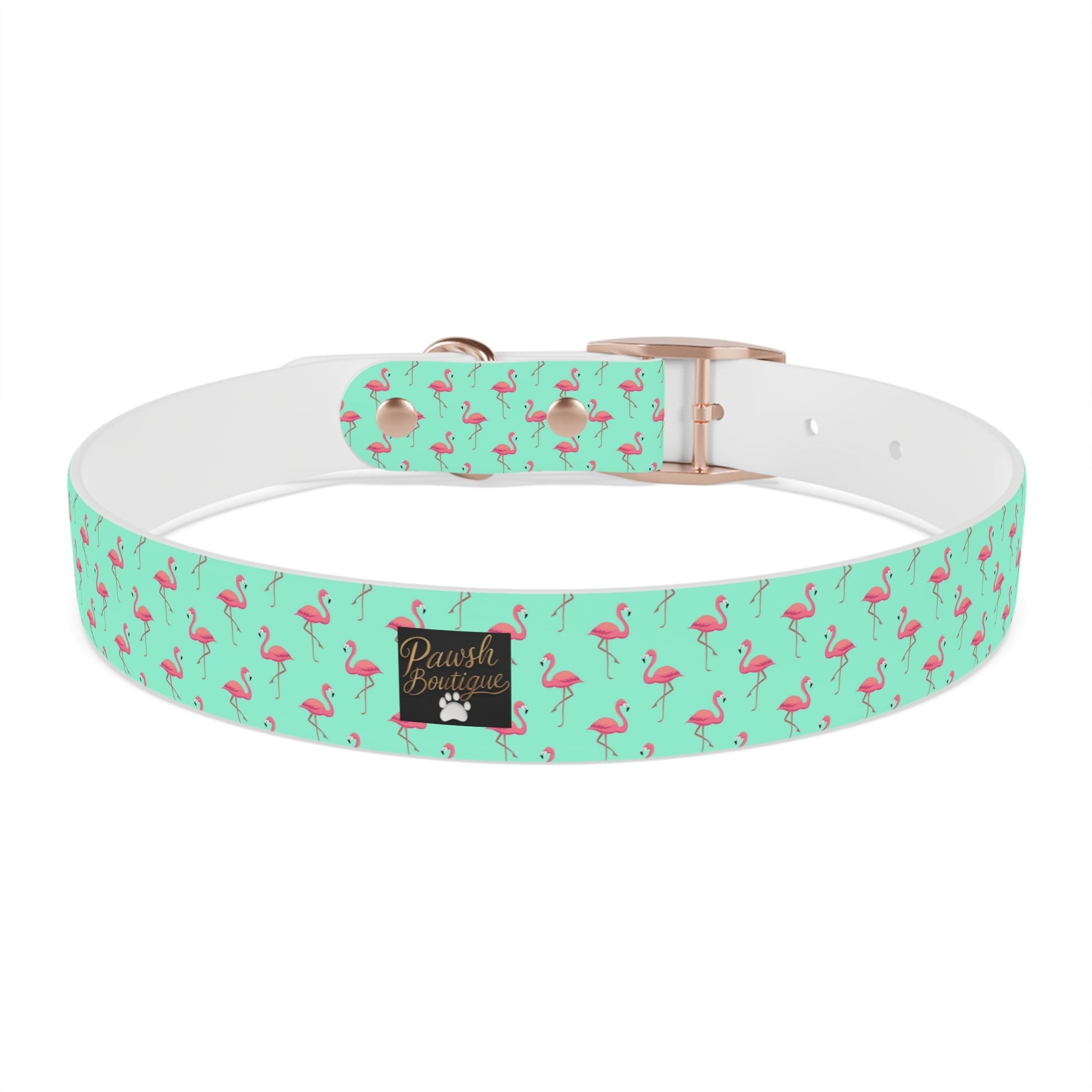 Flamingo Pattern Dog Collar, Stylish Pet Accessory, Summer Dog Gear, Perfect Gift for Dog Lovers, Adjustable Pet Collar, Tropical Dog Printify