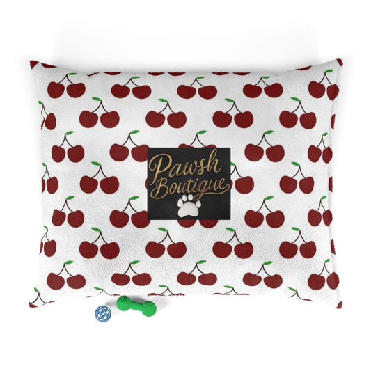 Cherry Print Pawsh Bed Printify