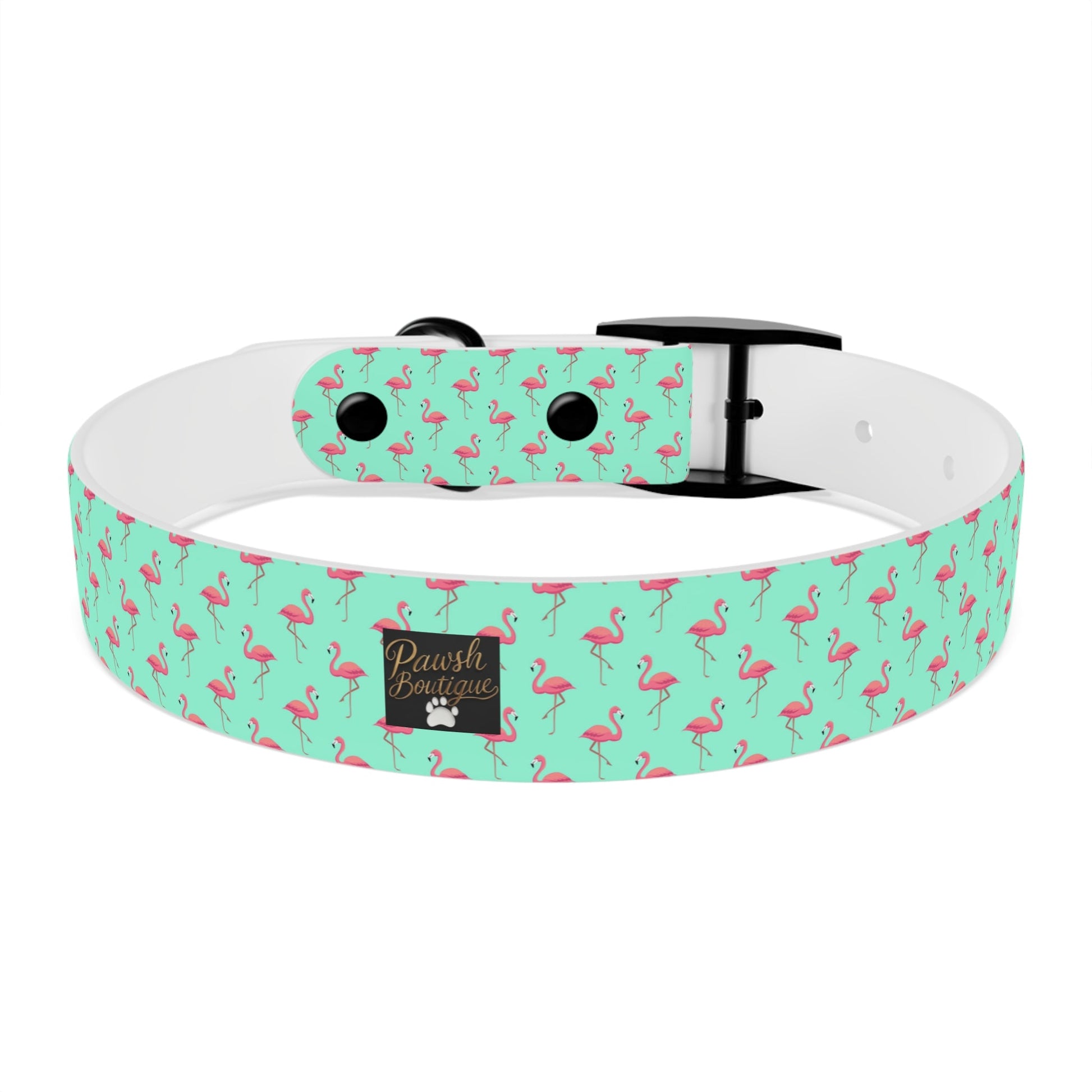 Flamingo Pattern Dog Collar, Stylish Pet Accessory, Summer Dog Gear, Perfect Gift for Dog Lovers, Adjustable Pet Collar, Tropical Dog Printify