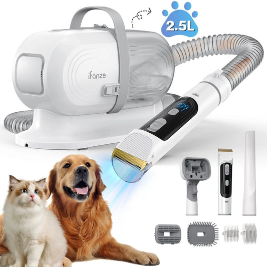 14Kpa Dog Grooming Kit & Vacuum, 2.5L Pet Hair Vacuum Suction MJ's Pet Closet