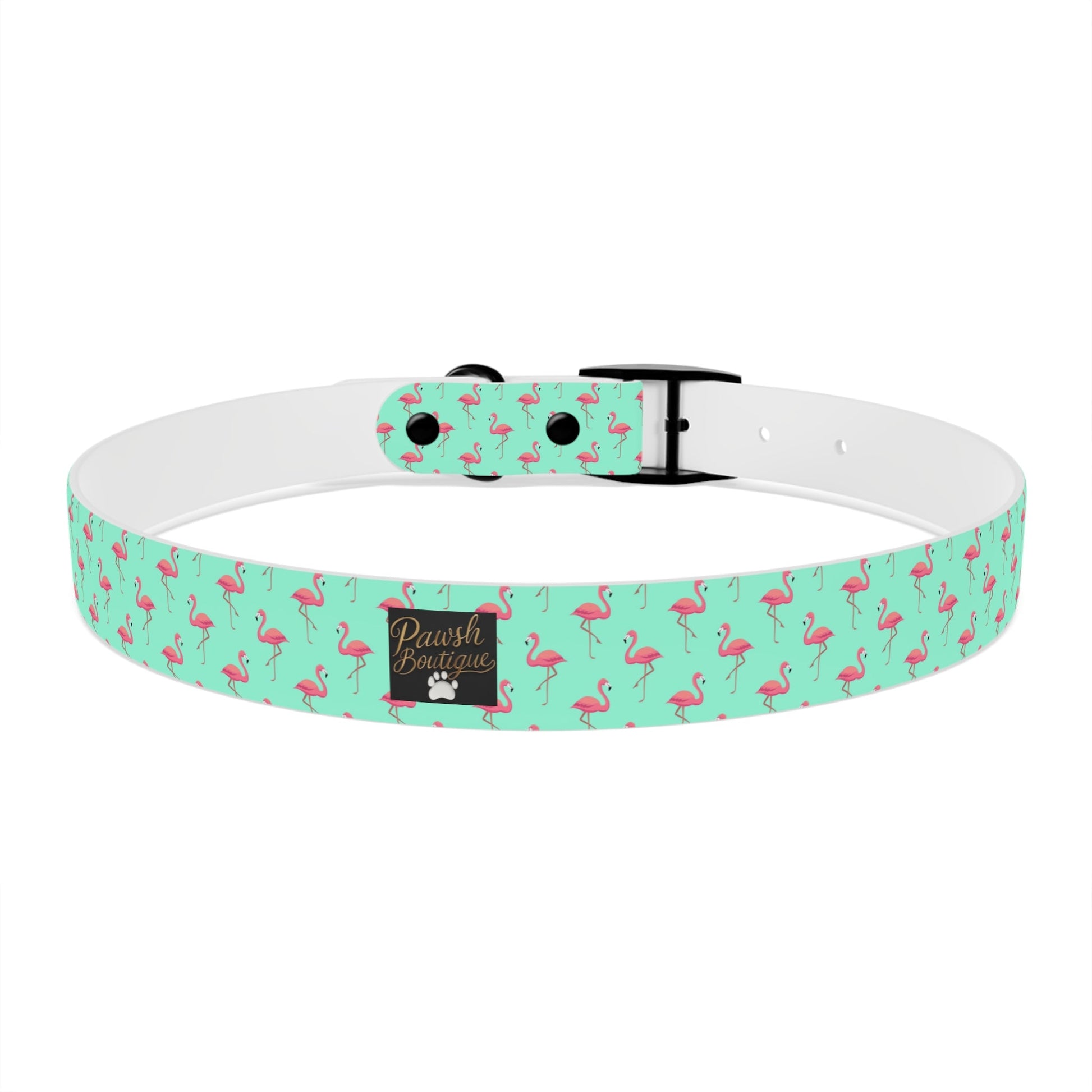 Flamingo Pattern Dog Collar, Stylish Pet Accessory, Summer Dog Gear, Perfect Gift for Dog Lovers, Adjustable Pet Collar, Tropical Dog Printify