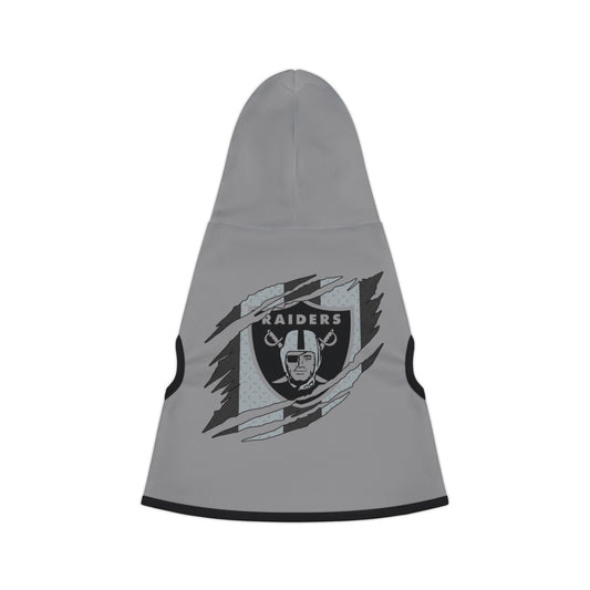 Raiders Pet Hoodie with Raiders Design, Perfect for Dog Lovers, Cozy Canine Apparel, Team Spirit Wear, Pet Fashion Statement Printify