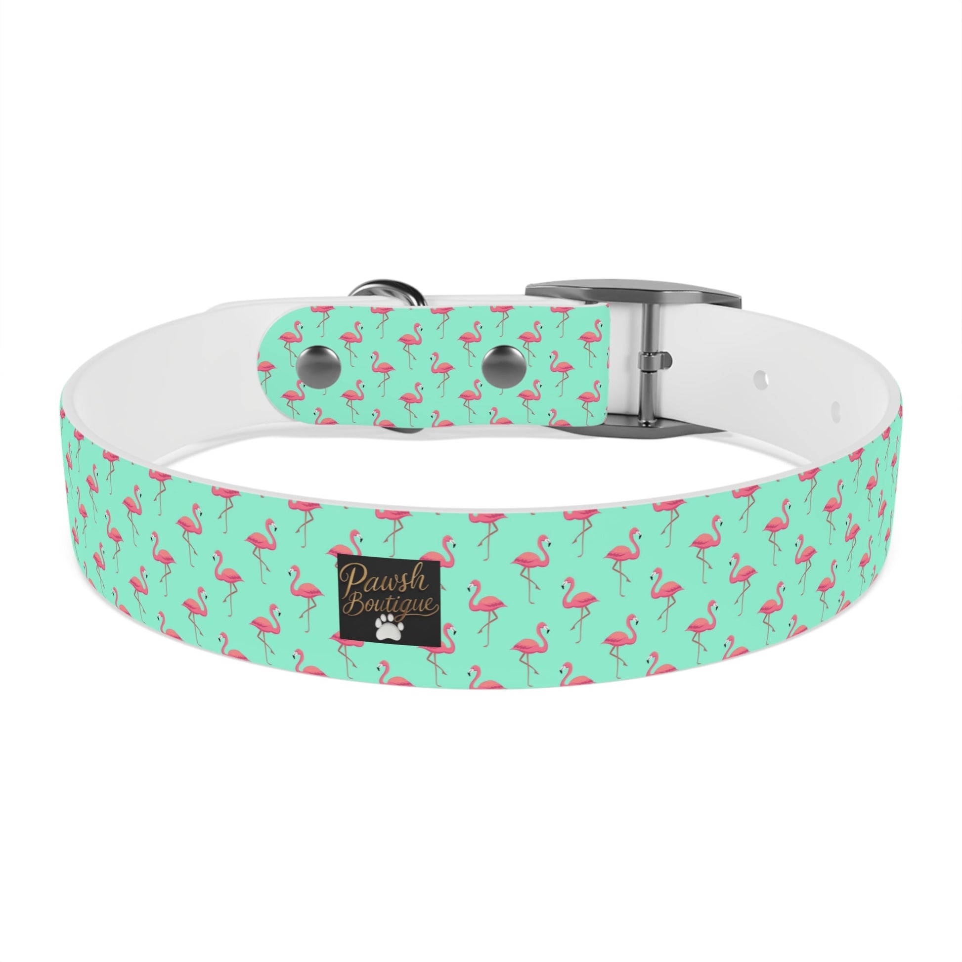 Flamingo Pattern Dog Collar, Stylish Pet Accessory, Summer Dog Gear, Perfect Gift for Dog Lovers, Adjustable Pet Collar, Tropical Dog Printify