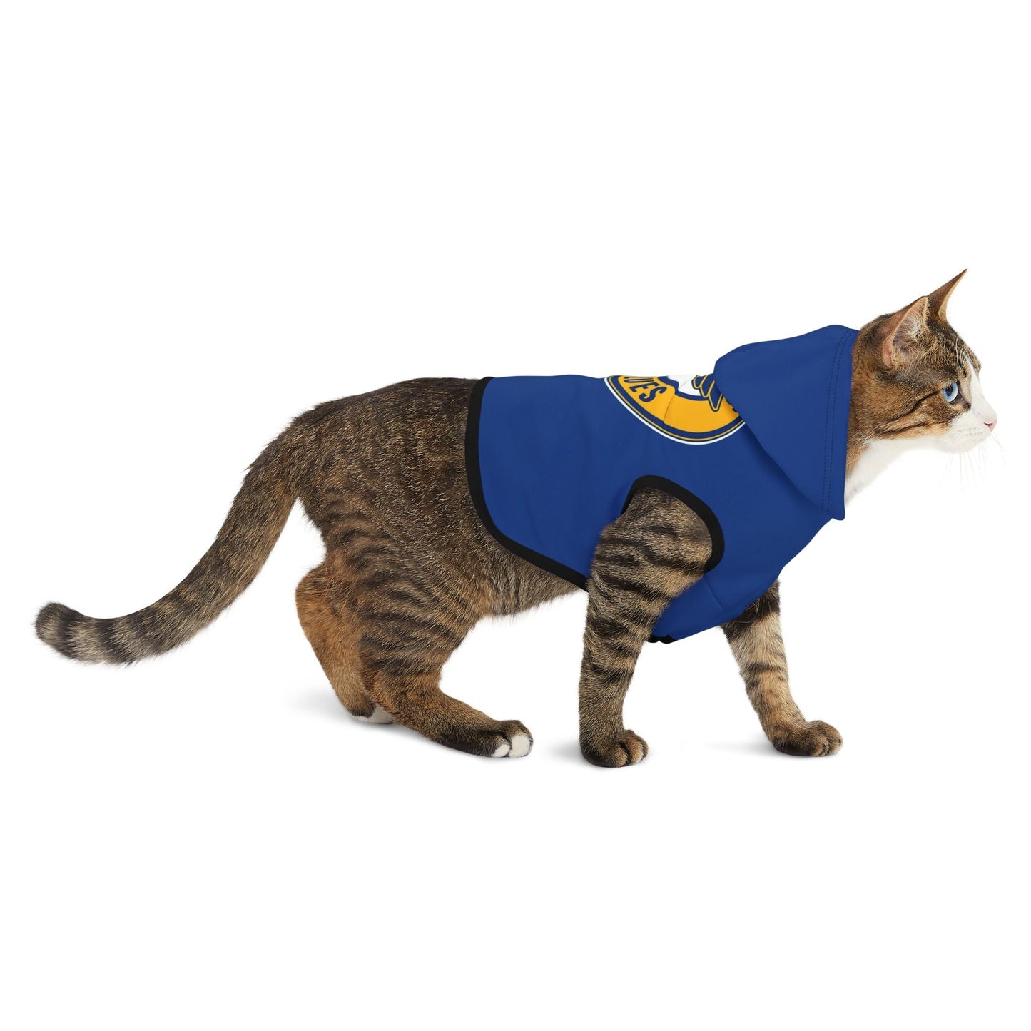 Stylish Blues Hoodie for Dogs, Cozy Dog Sweater, Pet Outfit for Sports Fans, Dog Apparel for Winter, Gift for Pet Lovers Printify