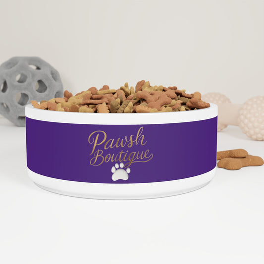 Elegant Pawsh Pet Bowl - Custom Dog Dish for Pet Lovers Printify