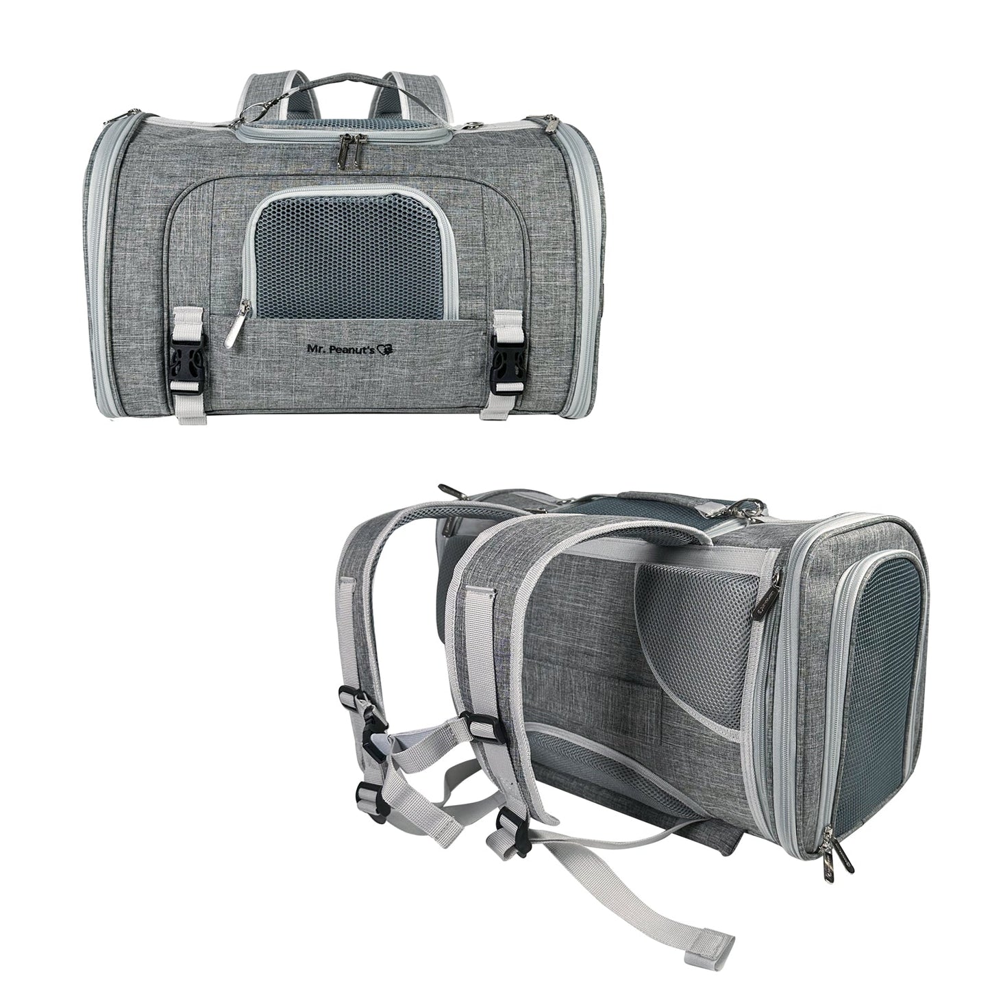 Mr. Peanut's Monterey Series Airline Compliant Horizontal Backpack Pet Carrier Mr. Peanut's Pet Carriers