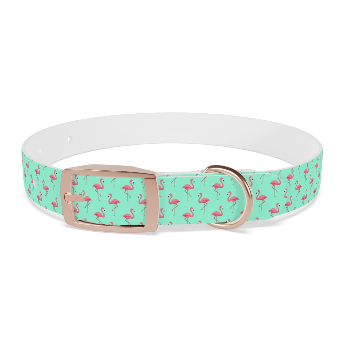 Flamingo Pattern Dog Collar, Stylish Pet Accessory, Summer Dog Gear, Perfect Gift for Dog Lovers, Adjustable Pet Collar, Tropical Dog Printify
